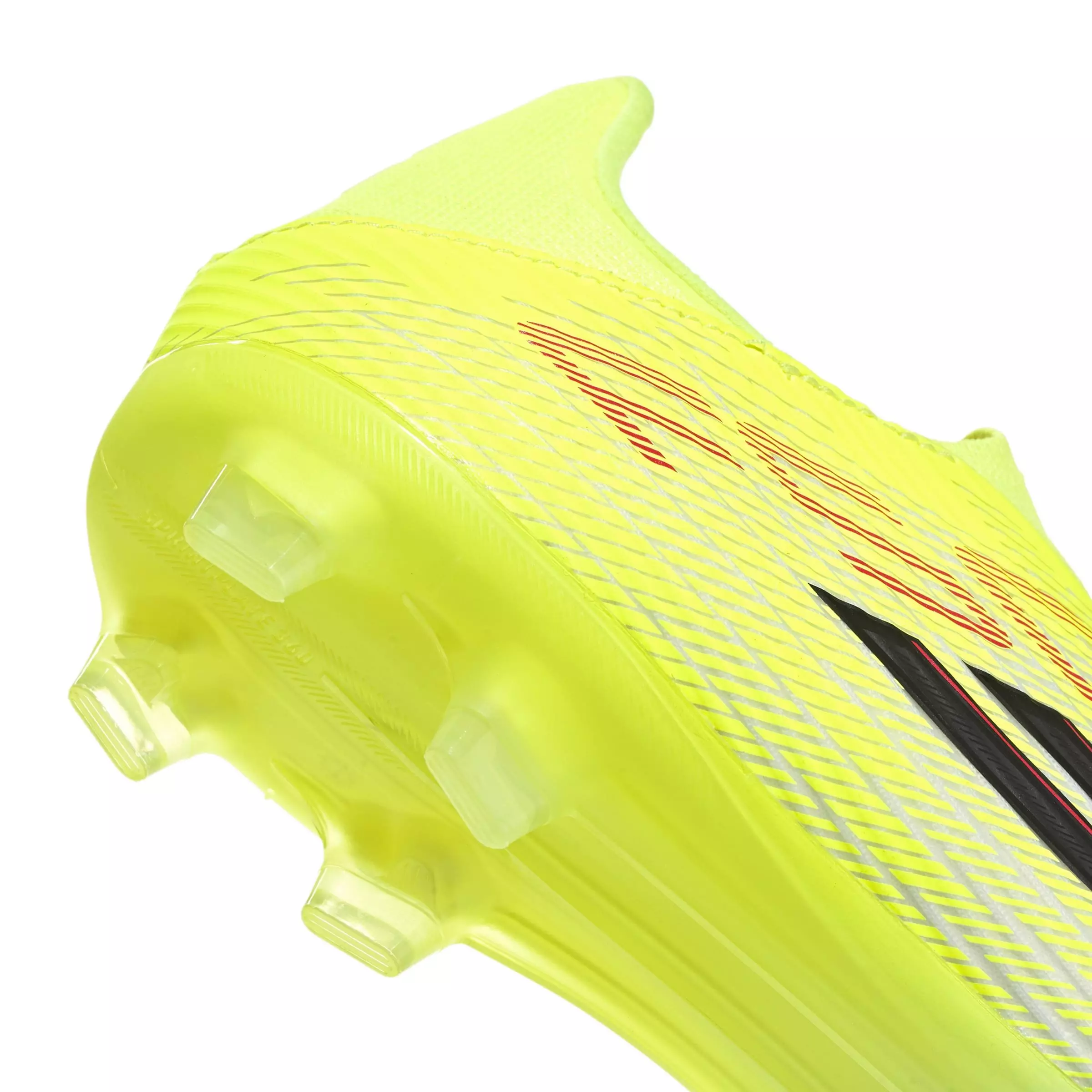 adidas F50 League Laceless MG "Team Solar Yellow 2/Core Black/Lucid Red" Men's Soccer Cleat - YELLOW/BLACK/RED
