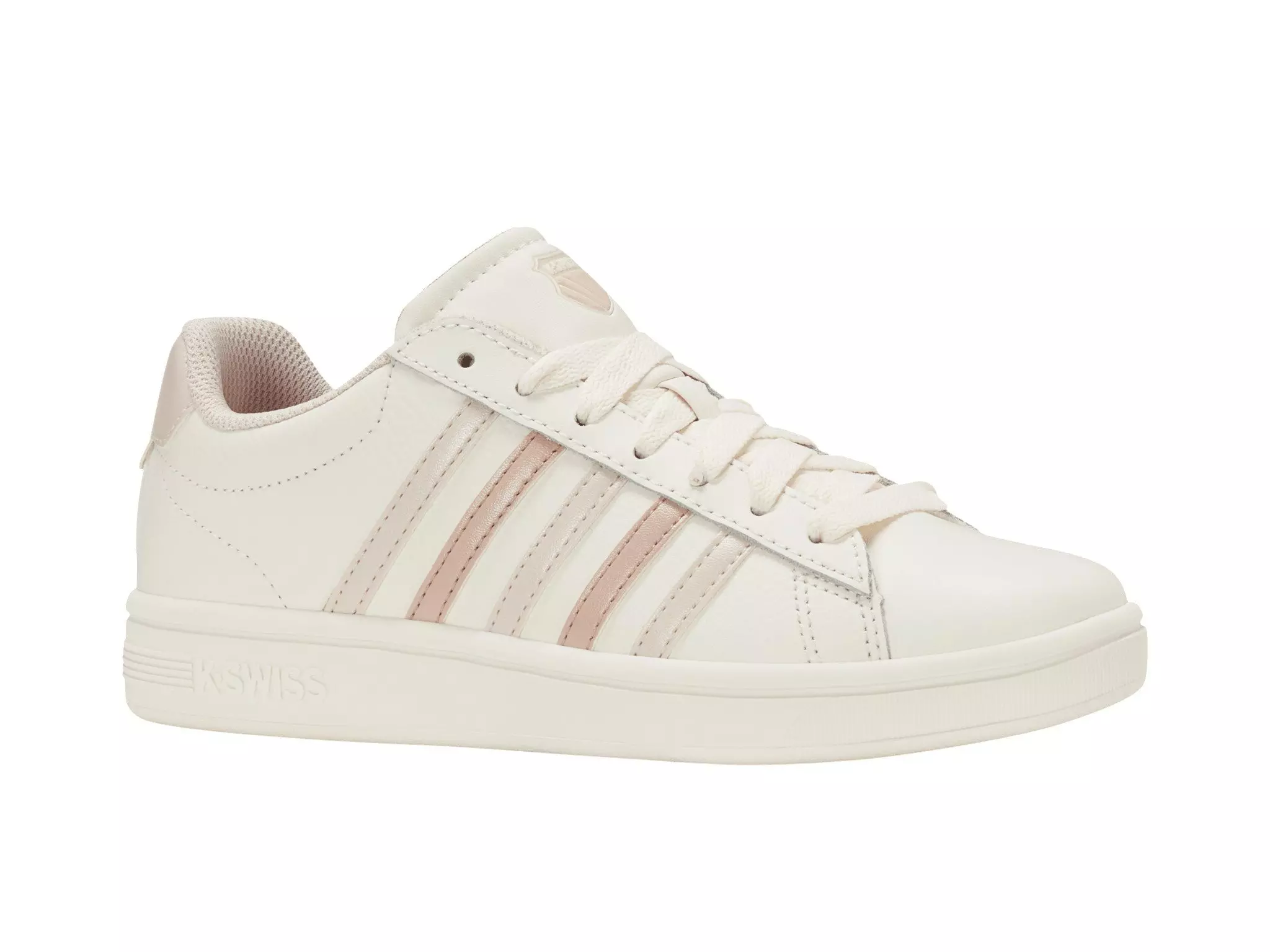 K-Swiss Court Tiebreak II "Snow White/Crystal Grey/Rose Rust" Women's Shoe - SNOW WHITE/CRYSTAL GREY/ROSE DUST