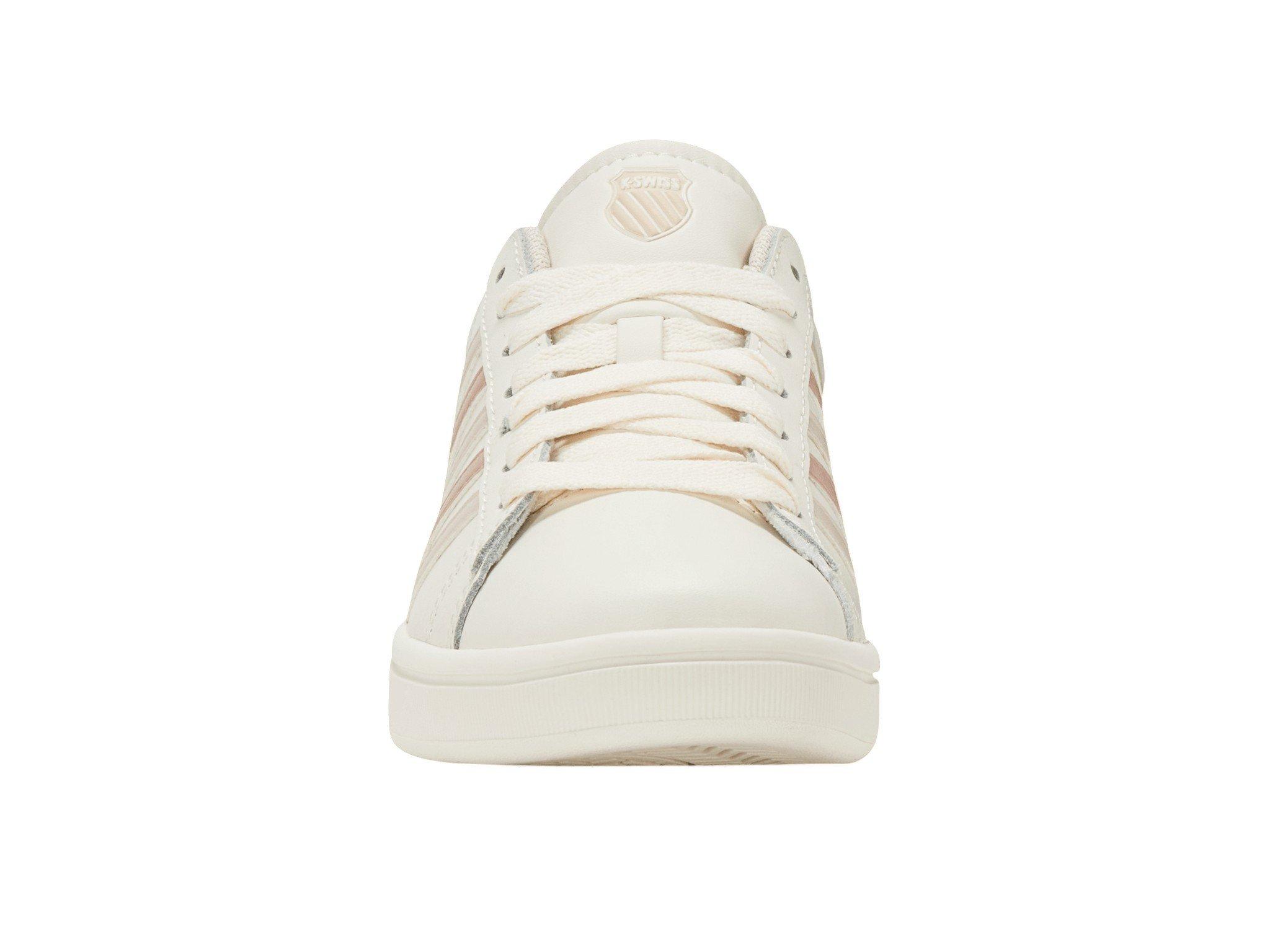 K-Swiss Court Tiebreak II "Snow White/Crystal Grey/Rose Rust" Women's Shoe - SNOW WHITE/CRYSTAL GREY/ROSE DUST