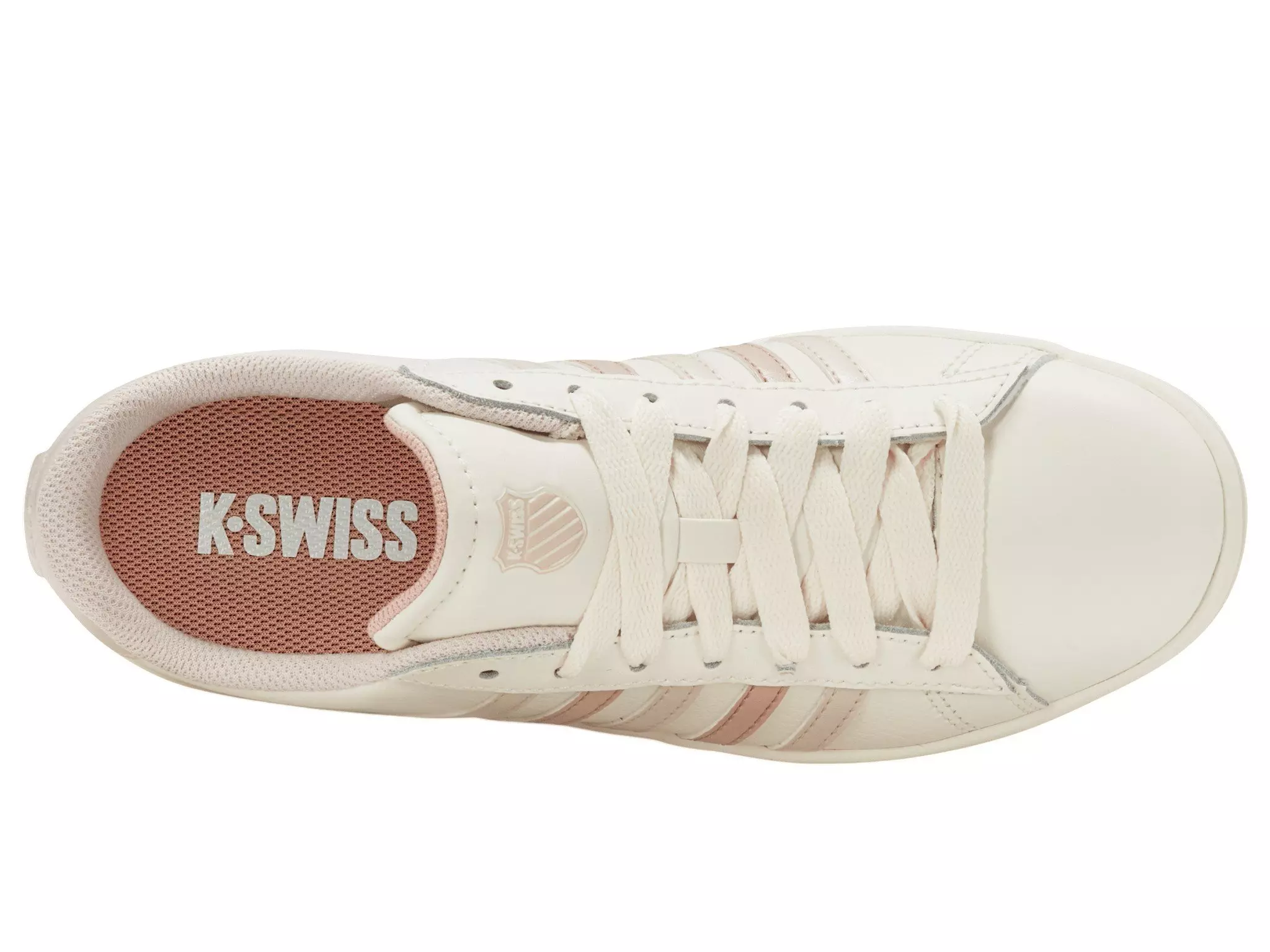 K-Swiss Court Tiebreak II "Snow White/Crystal Grey/Rose Rust" Women's Shoe - SNOW WHITE/CRYSTAL GREY/ROSE DUST