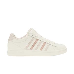 K-Swiss Court Tiebreak II "Snow White/Crystal Grey/Rose Rust" Women's Shoe - SNOW WHITE/CRYSTAL GREY/ROSE DUST