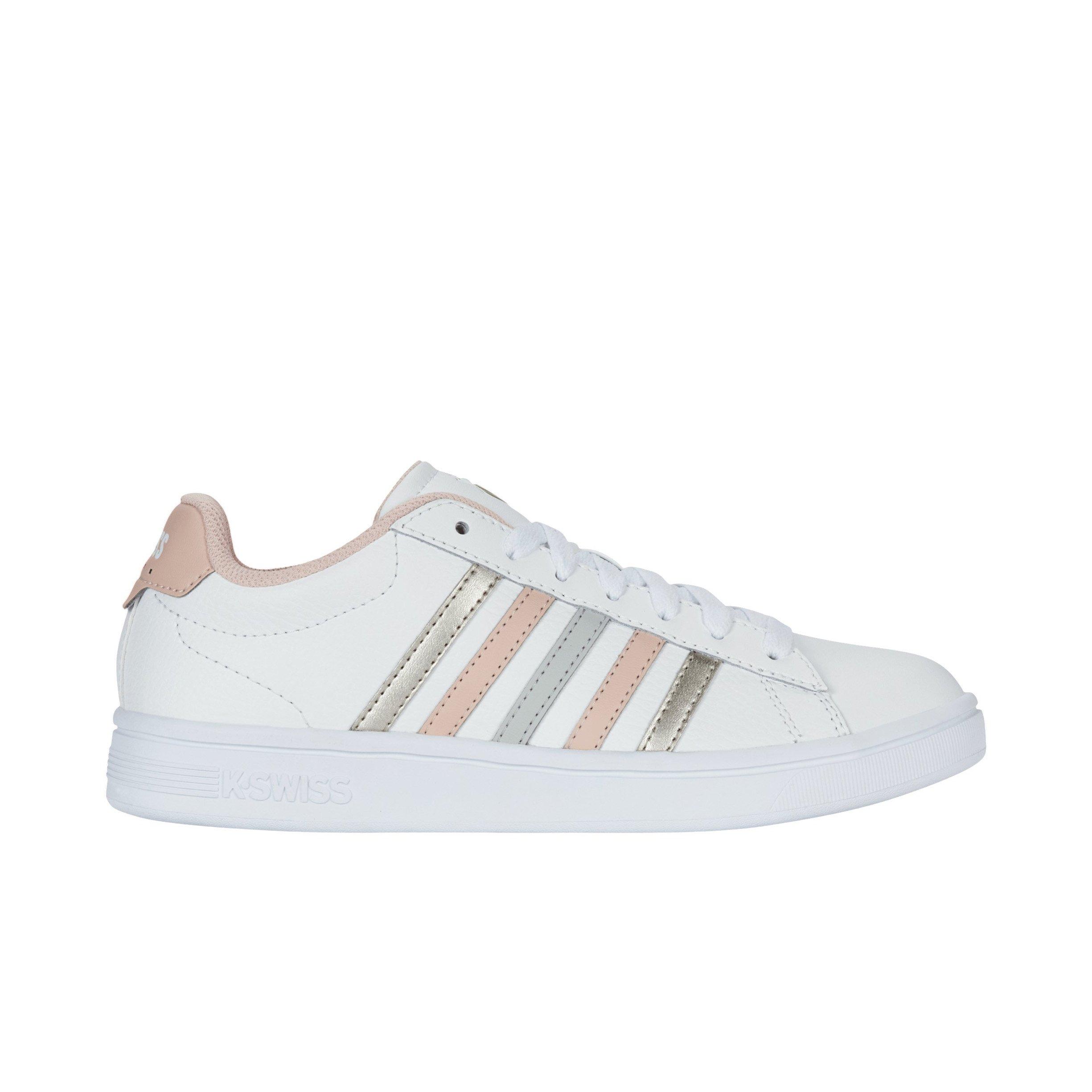 K-Swiss Court Tiebreak II "White/Cameo Rose/White" Women's Shoe - WHITE/CAMEO ROSE