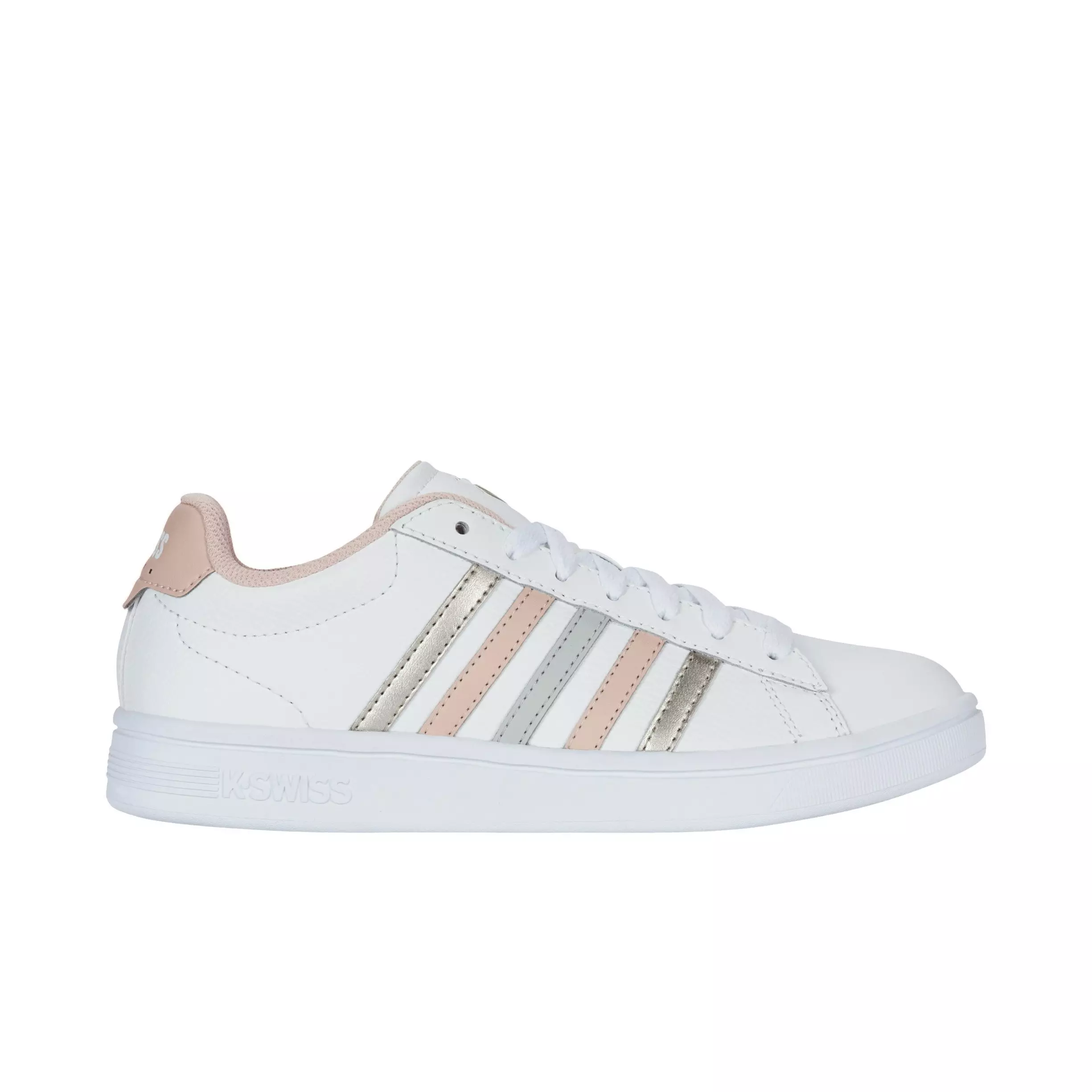 K-Swiss Court Tiebreak II "White/Cameo Rose/White" Women's Shoe - WHITE/CAMEO ROSE
