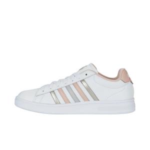 K-Swiss Court Tiebreak II "White/Cameo Rose/White" Women's Shoe - WHITE/CAMEO ROSE