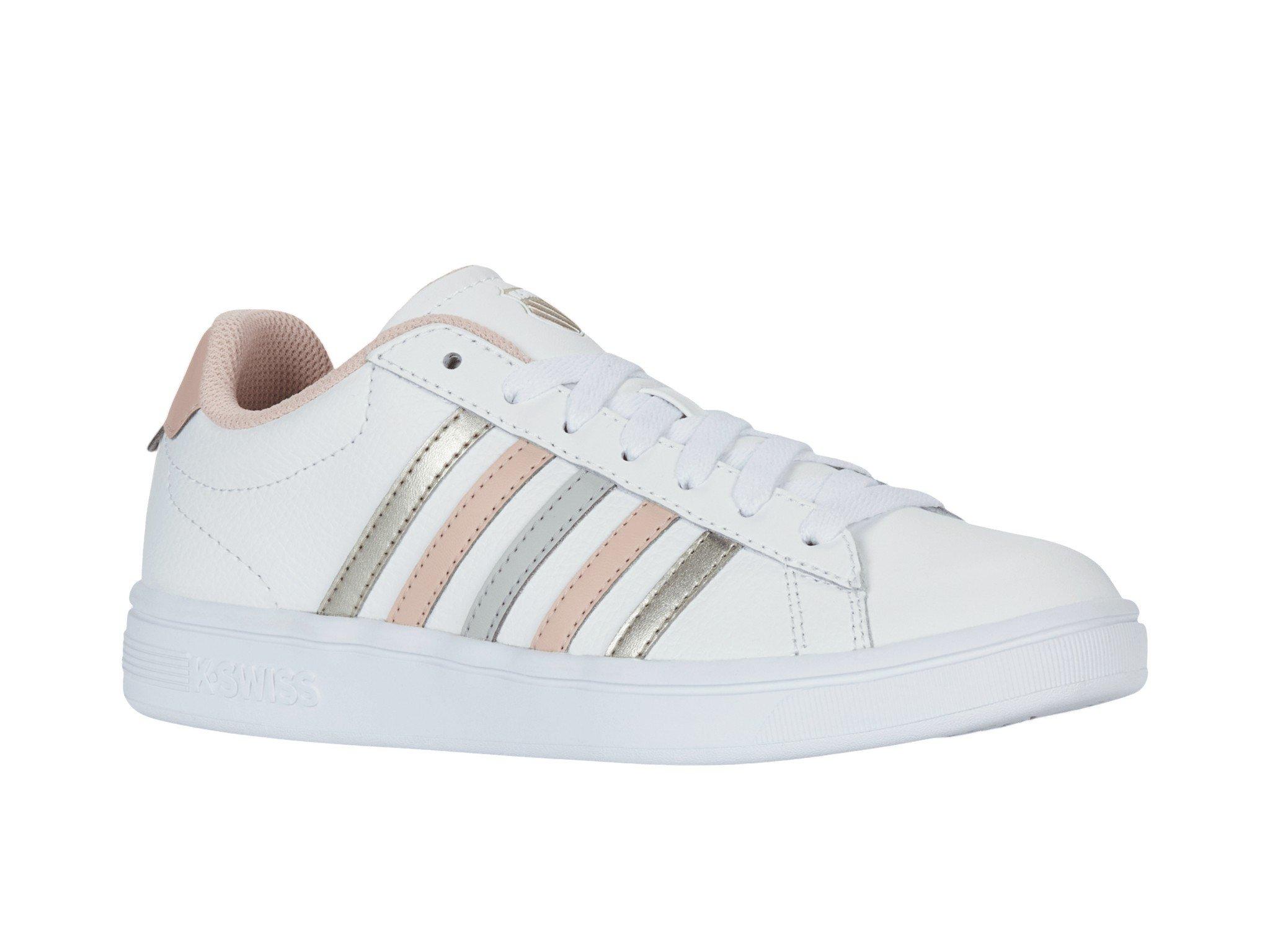 K-Swiss Court Tiebreak II "White/Cameo Rose/White" Women's Shoe - WHITE/CAMEO ROSE