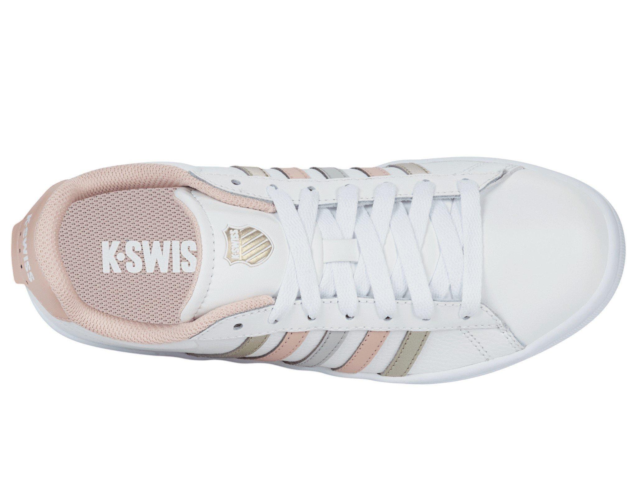 K-Swiss Court Tiebreak II "White/Cameo Rose/White" Women's Shoe - WHITE/CAMEO ROSE