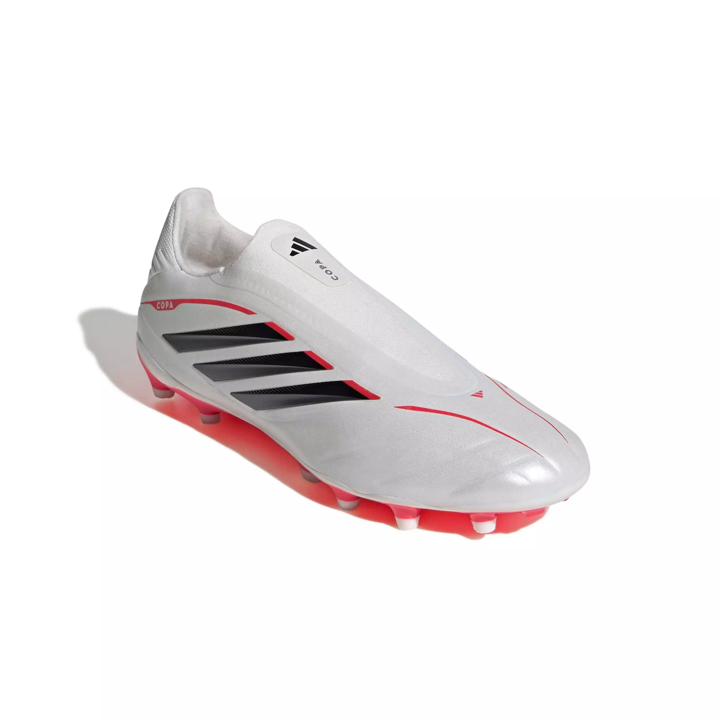 adidas Copa Pure IV League Laceless FG "Zero Metallic/Core Black/Lucid Red" Men's Soccer Cleat - ZERO/BLACK/RED
