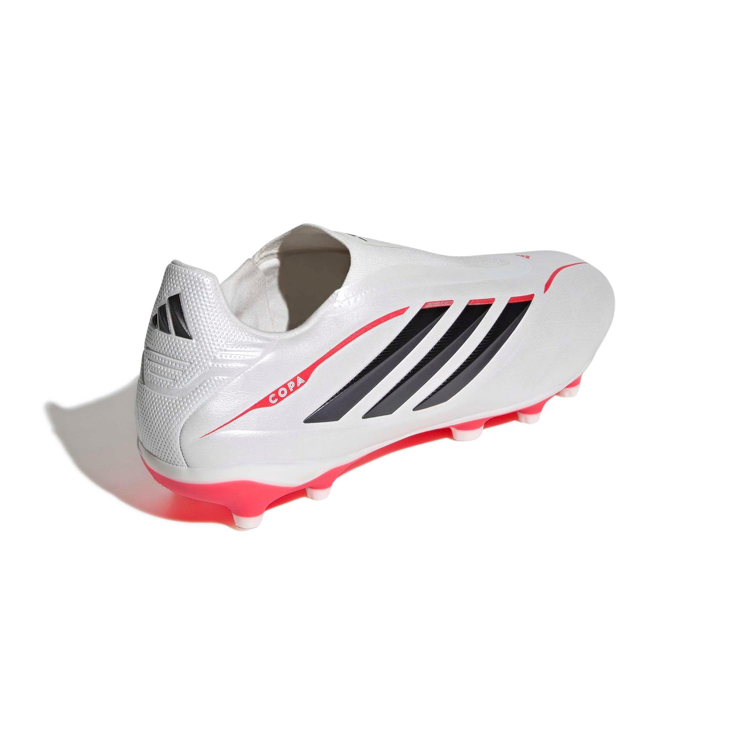 adidas Copa Pure IV League Laceless FG "Zero Metallic/Core Black/Lucid Red" Men's Soccer Cleat - ZERO/BLACK/RED Thumbnail View 4