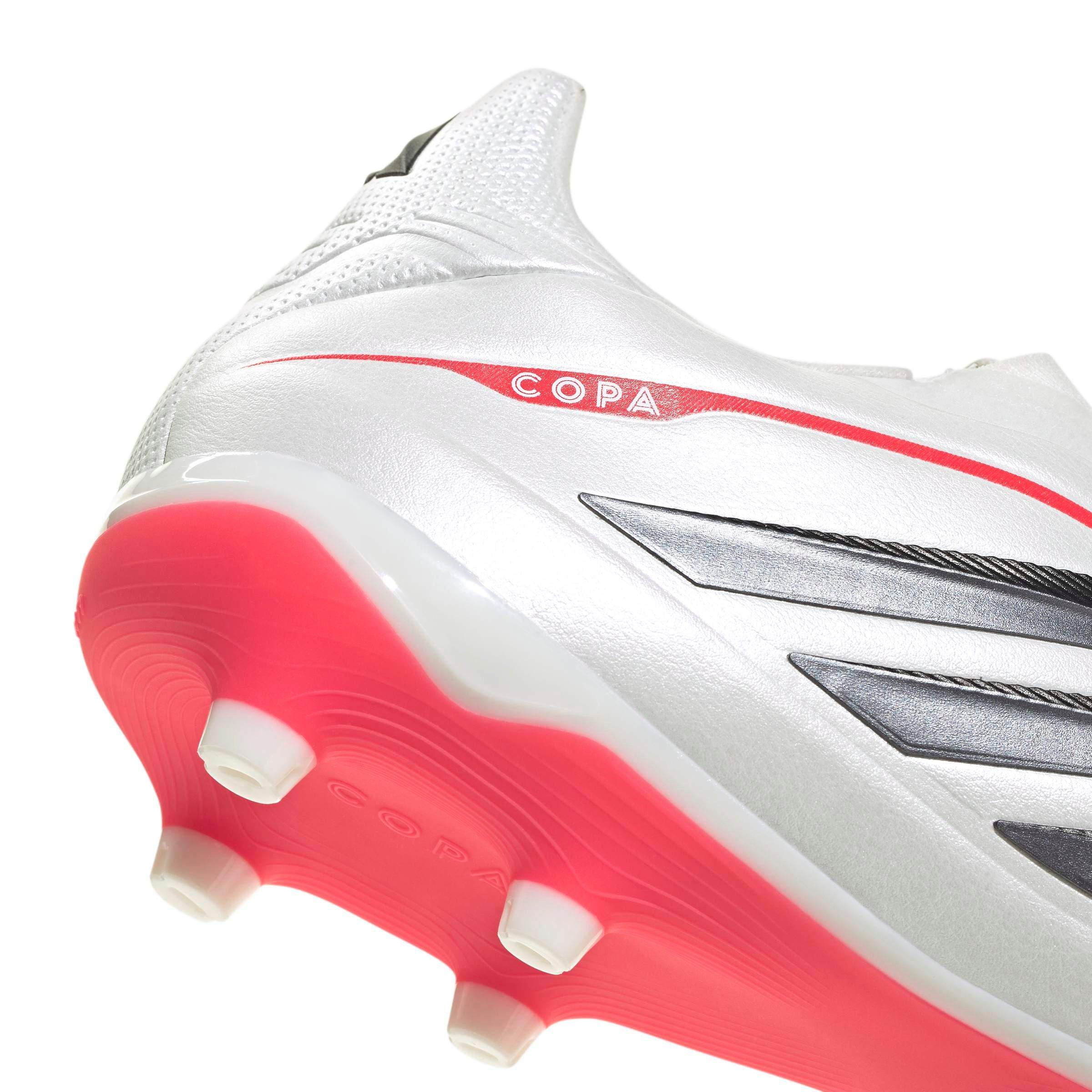 adidas Copa Pure IV League Laceless FG "Zero Metallic/Core Black/Lucid Red" Men's Soccer Cleat - ZERO/BLACK/RED Thumbnail View 8