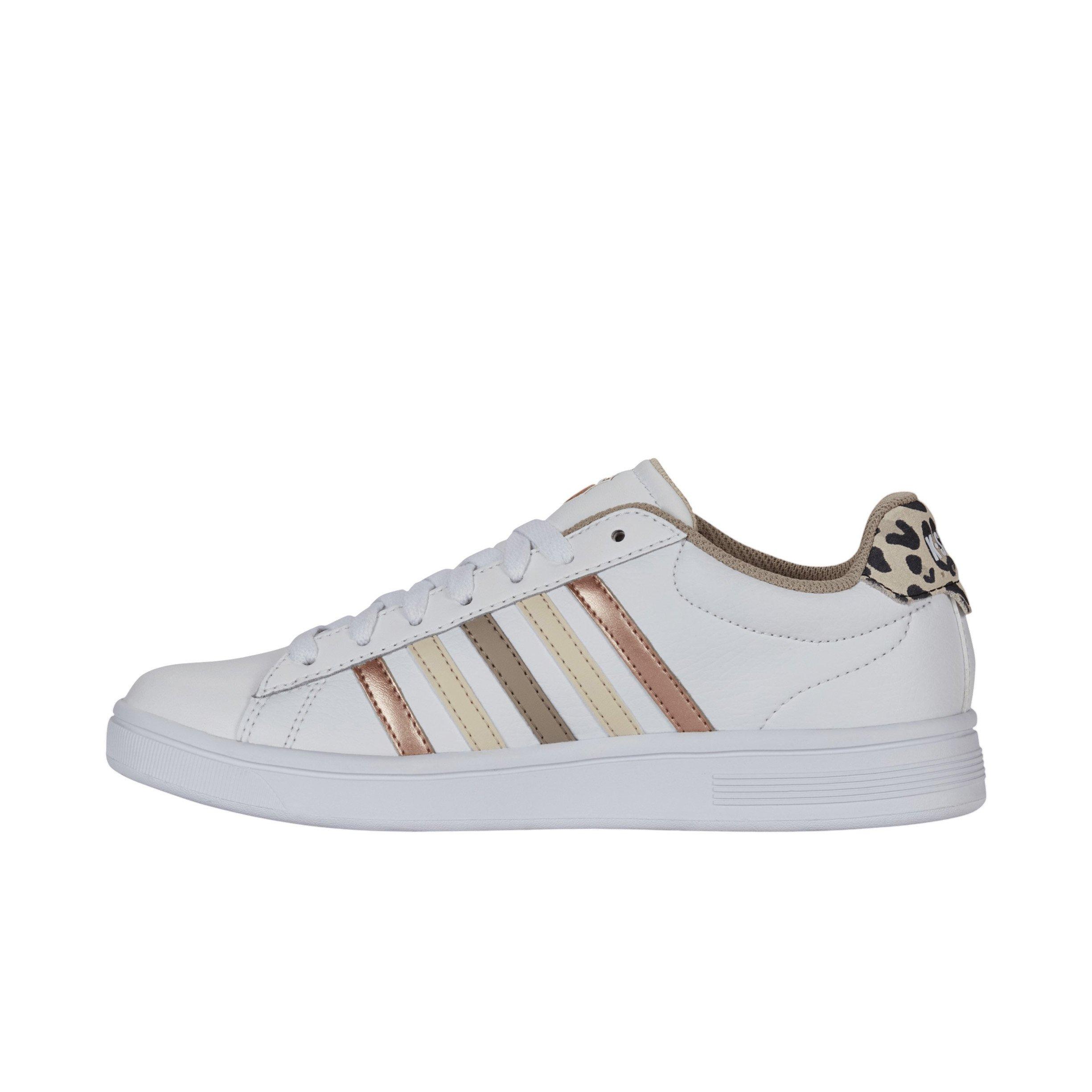 K-Swiss Court Tiebreak II "White/Leo/White" Women's Shoe - WHITE/LEO