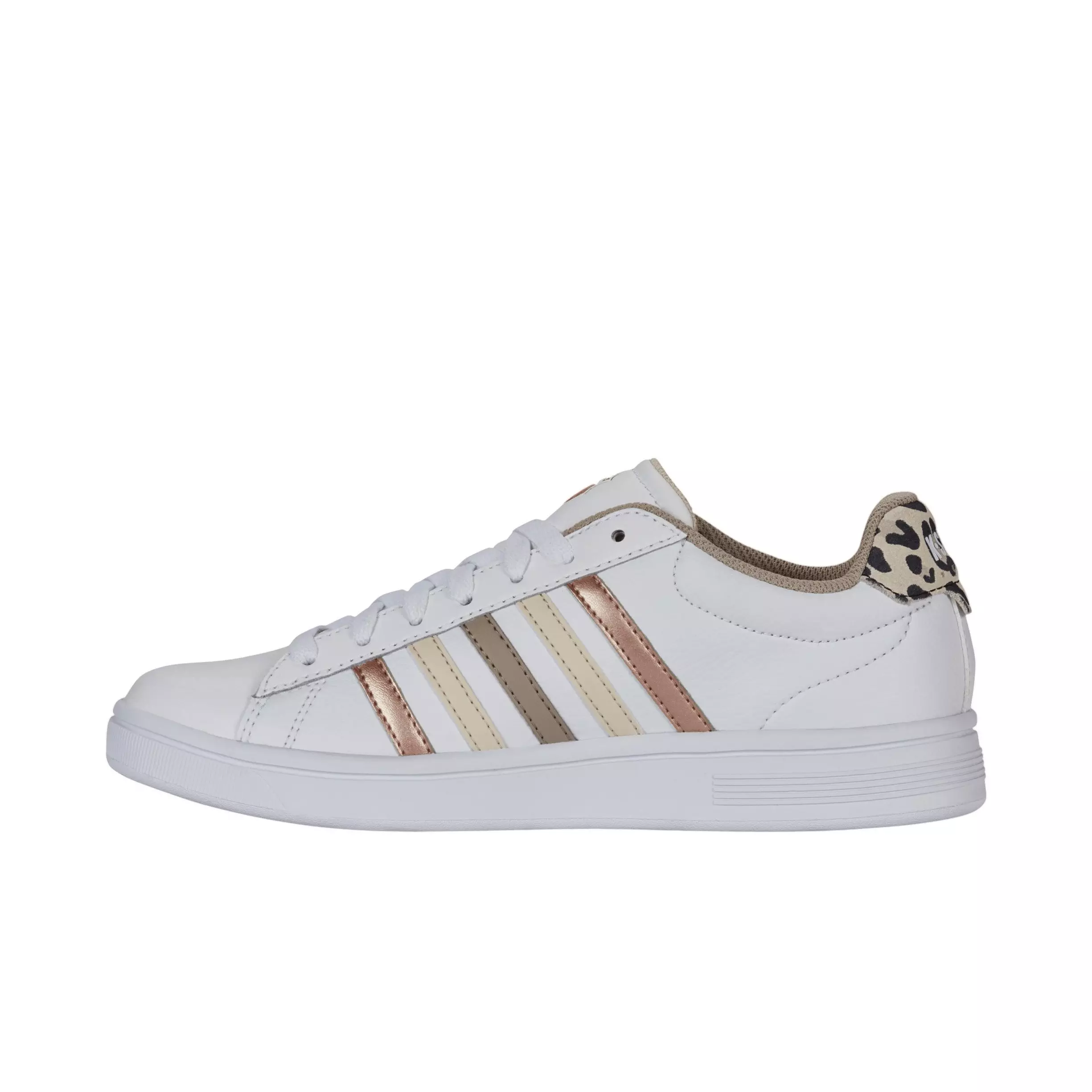 K-Swiss Court Tiebreak II "White/Leo/White" Women's Shoe - WHITE/LEO