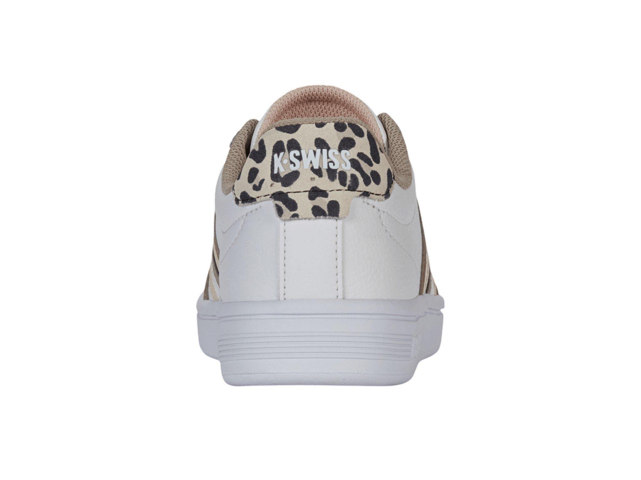 K-Swiss Court Tiebreak II "White/Leo/White" Women's Shoe - WHITE/LEO