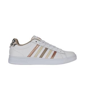 K-Swiss Court Tiebreak II "White/Leo/White" Women's Shoe - WHITE/LEO