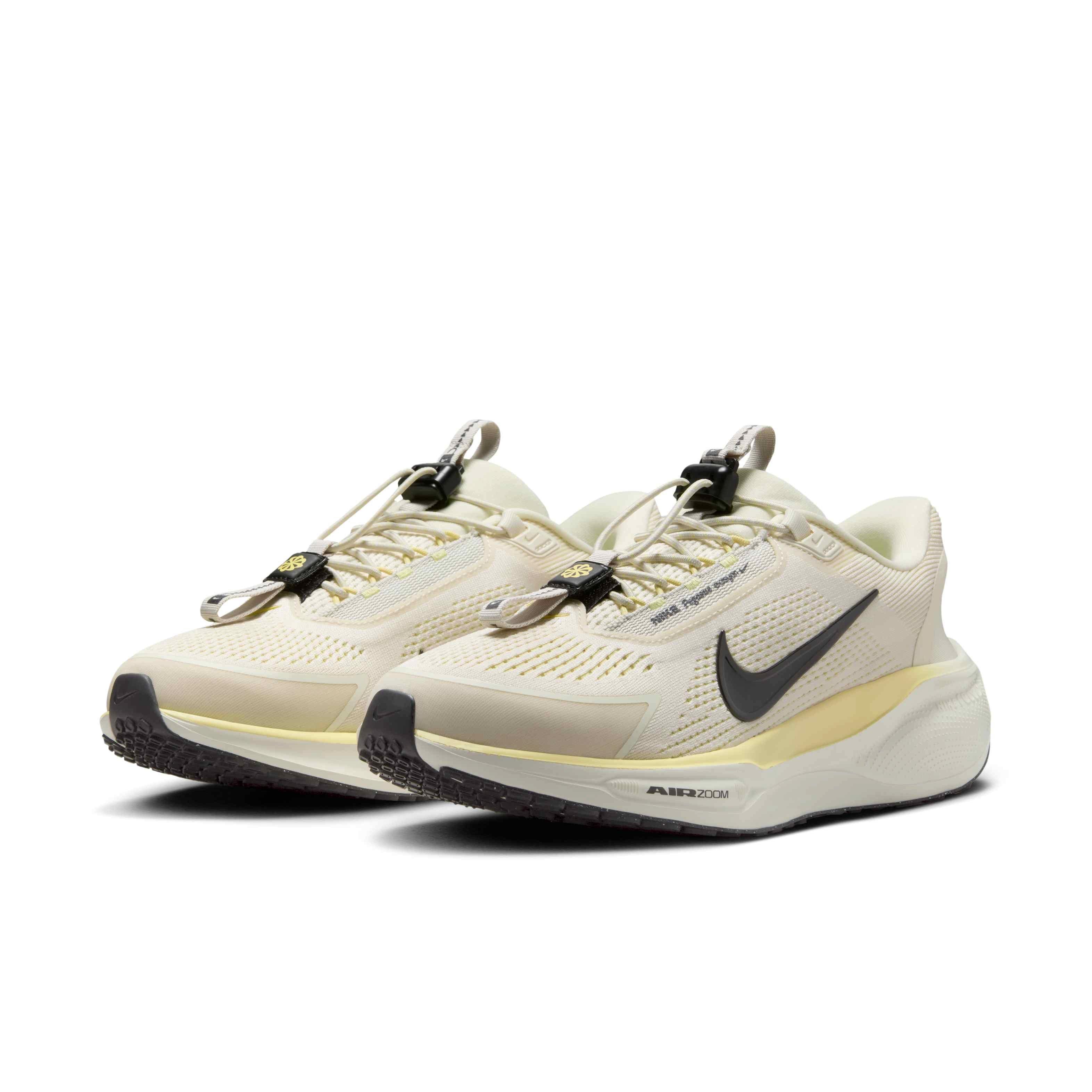 Nike Pegasus EasyOn "Pale Ivory/Soft Yellow/Light Bone/Black" Women's Running Shoe - IVORY/YELLOW/LT BONE/BLACK Thumbnail View 3