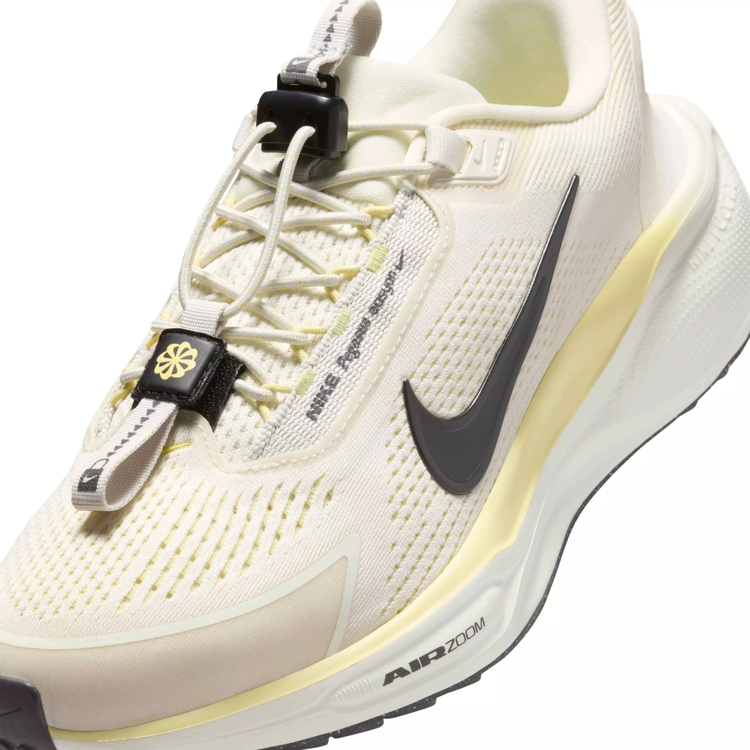 Nike Pegasus EasyOn "Pale Ivory/Soft Yellow/Light Bone/Black" Women's Running Shoe - IVORY/YELLOW/LT BONE/BLACK