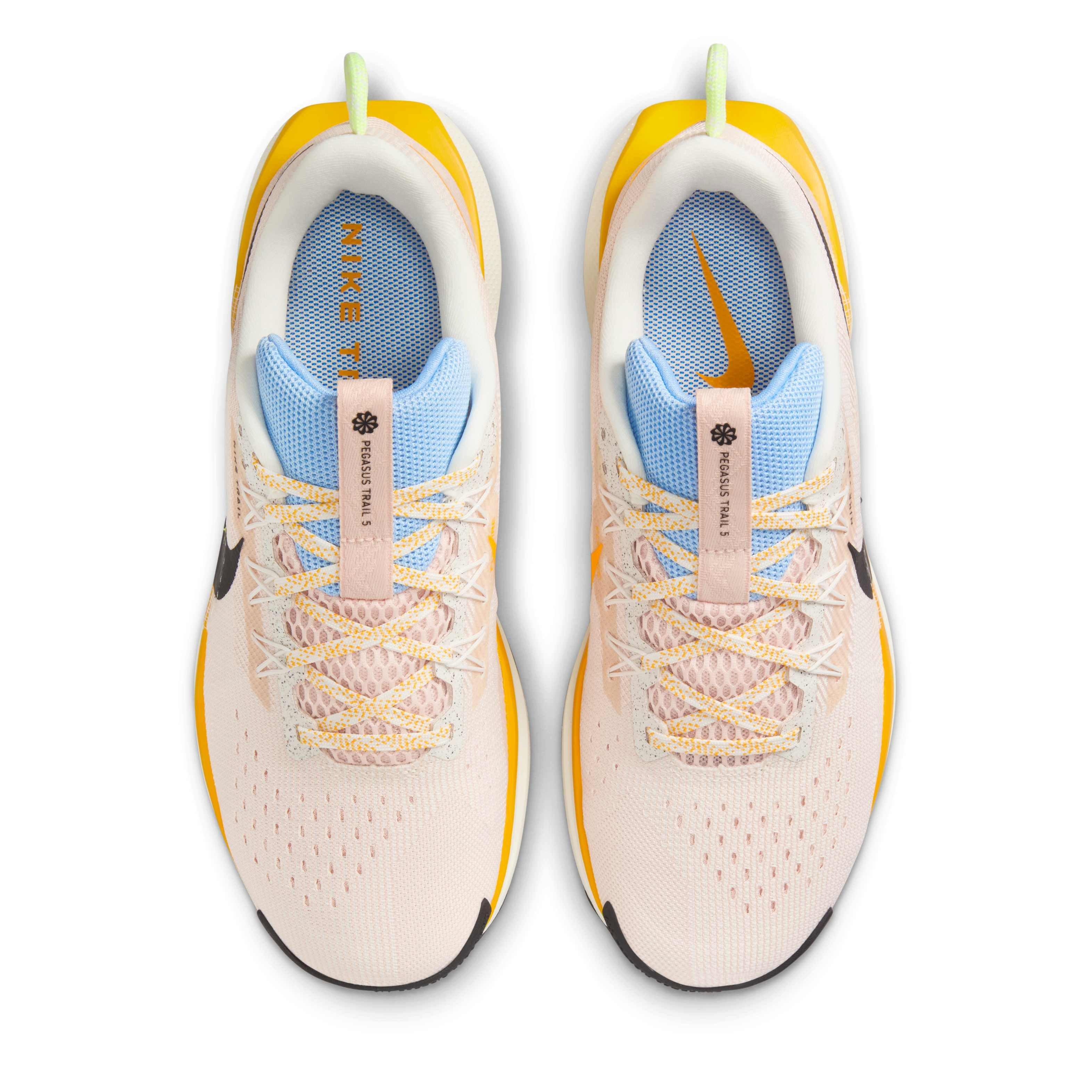 Nike Pegasus Trail 5 "Phantom/Washed Coral/University Gold/Black" Women's Trail Running Shoe - PHANTOM/CORAL/GOLD/BLACK Thumbnail View 4