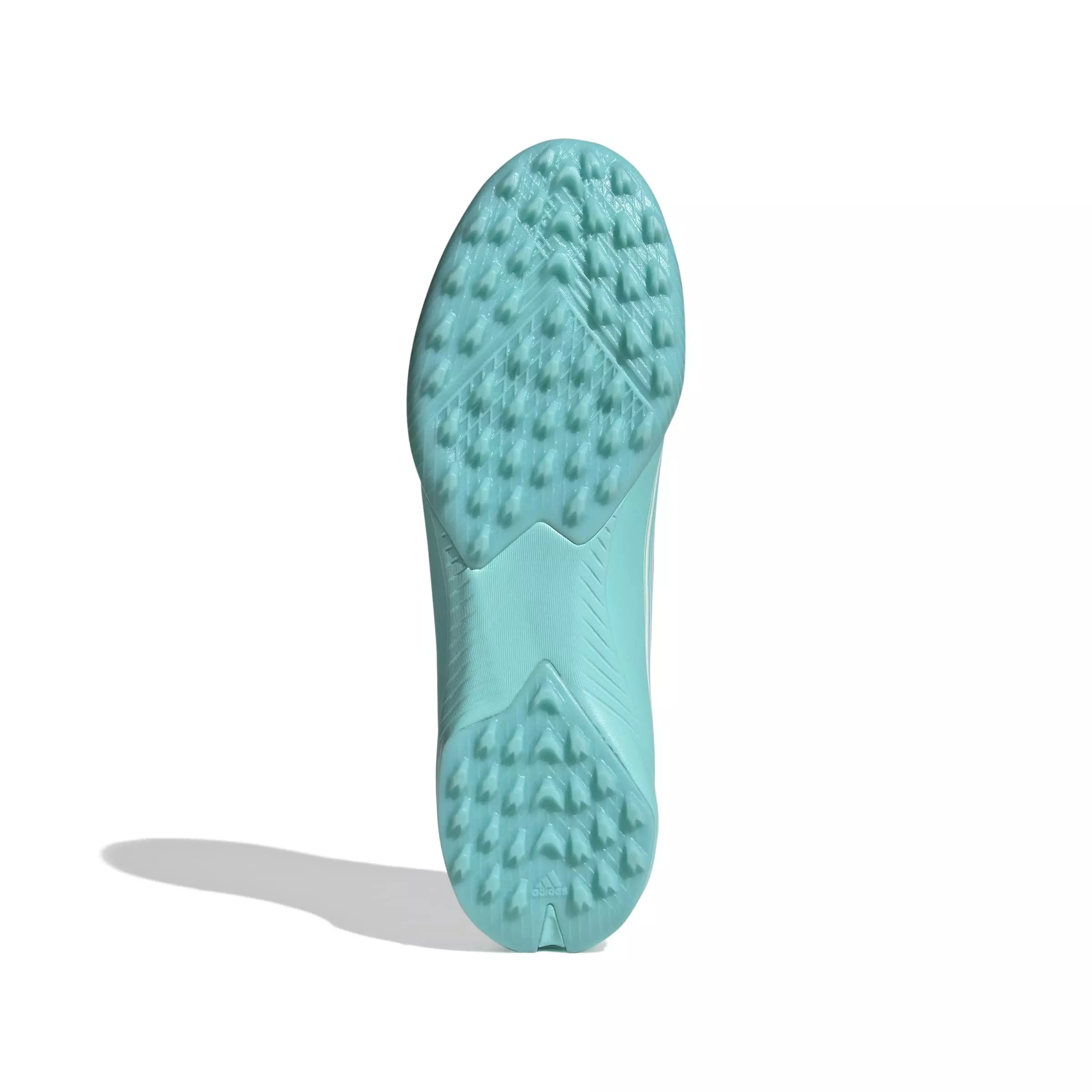 adidas F50 Messi League Turf "Ftwr White/Lucid Pink/Flash Aqua" Men's Soccer Shoe - WHITE/PINK/AQUA