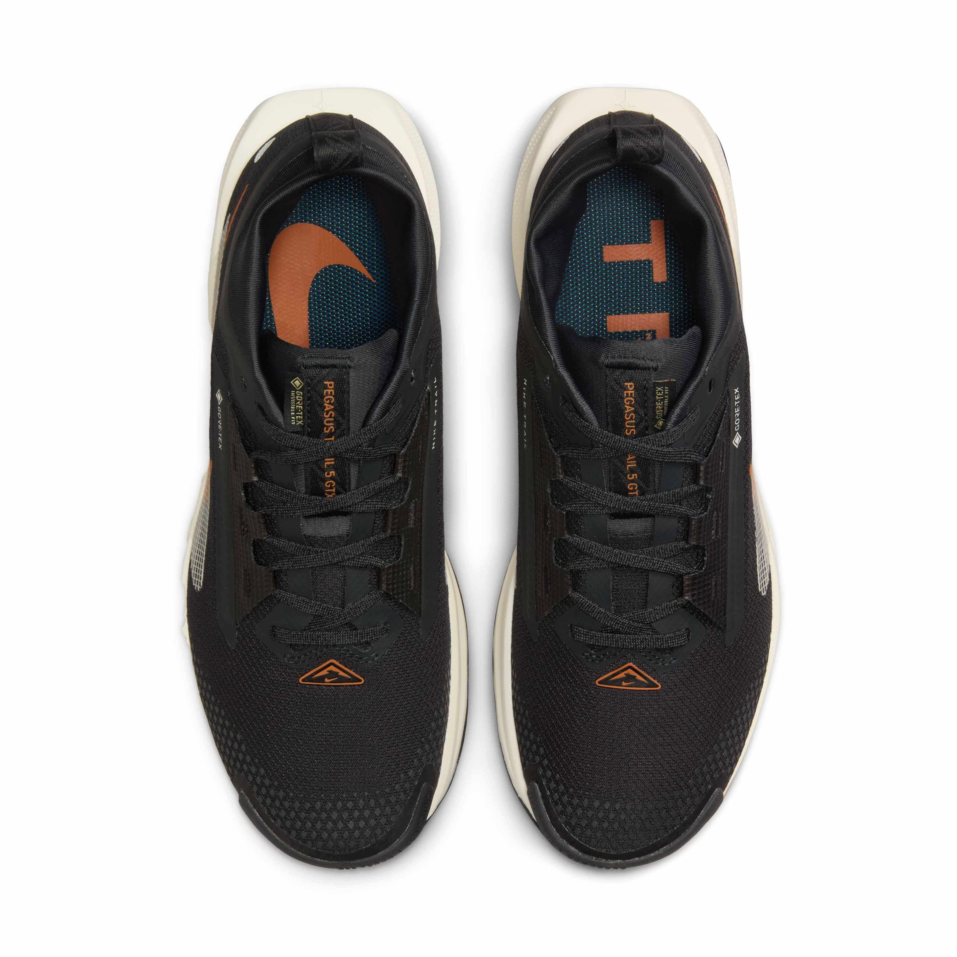 Nike Pegasus Trail 5 GORE-TEX "Off Noir/Black/Monarch/Pale Ivory" Women's Trail Running Shoe - OFF NOIR/BLACK/MONARCH/IVORY Thumbnail View 4