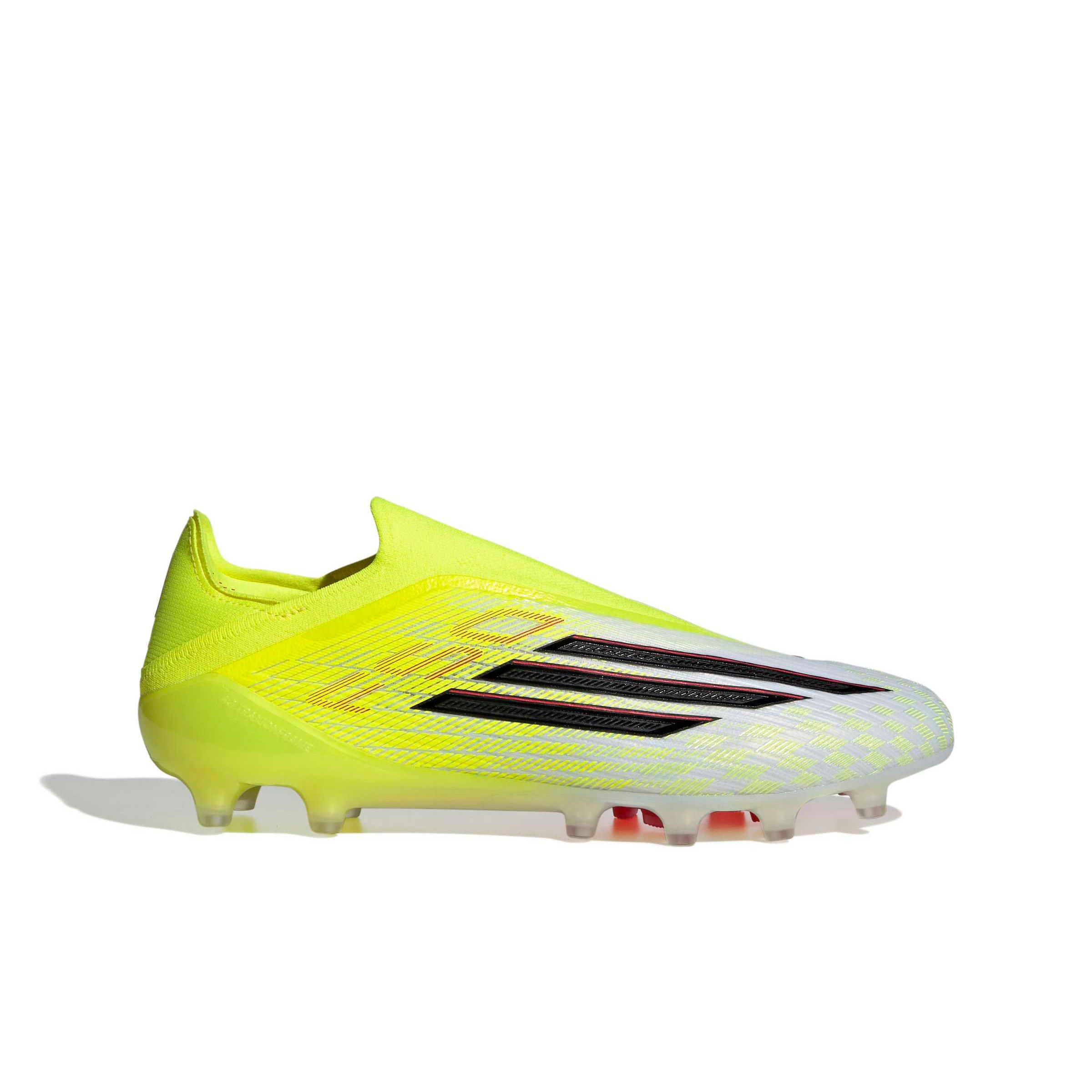 adidas F50 Elite Laceless AG "Team Solar Yellow 2/Core Black/Lucid Red" Men's Soccer Cleat - YELLOW/BLACK/RED Thumbnail View 1