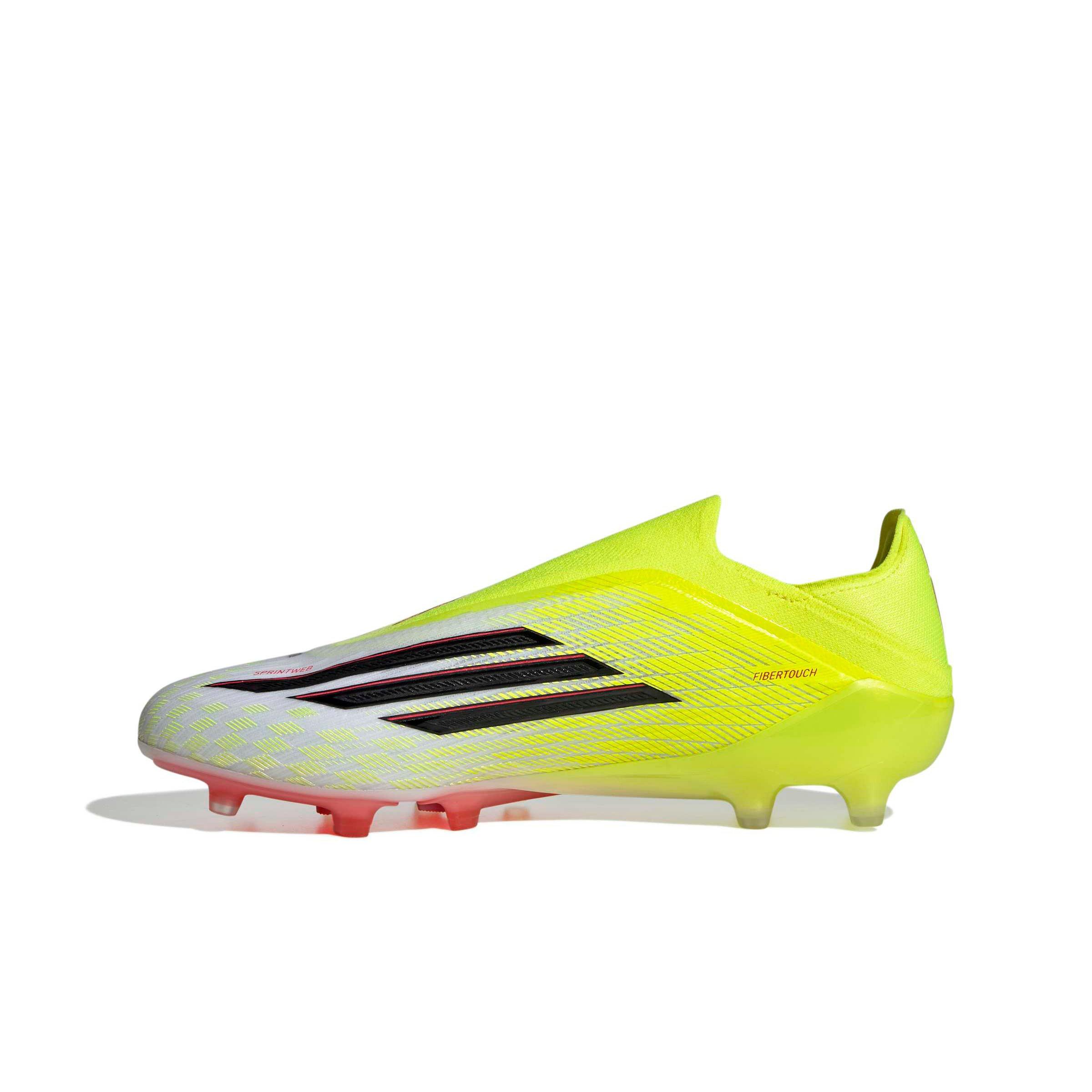 adidas F50 Elite Laceless AG "Team Solar Yellow 2/Core Black/Lucid Red" Men's Soccer Cleat - YELLOW/BLACK/RED Thumbnail View 2