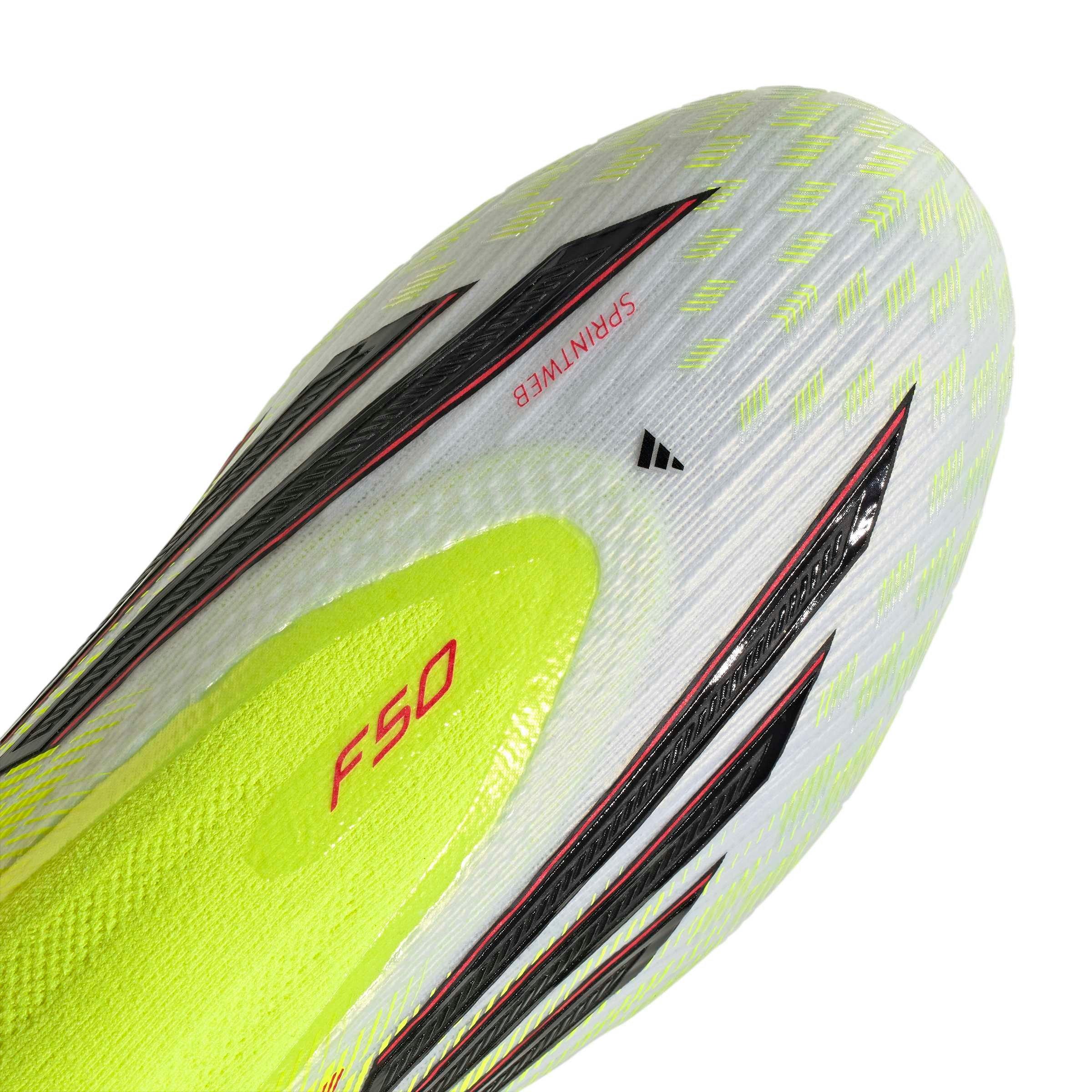 adidas F50 Elite Laceless AG "Team Solar Yellow 2/Core Black/Lucid Red" Men's Soccer Cleat - YELLOW/BLACK/RED Thumbnail View 7