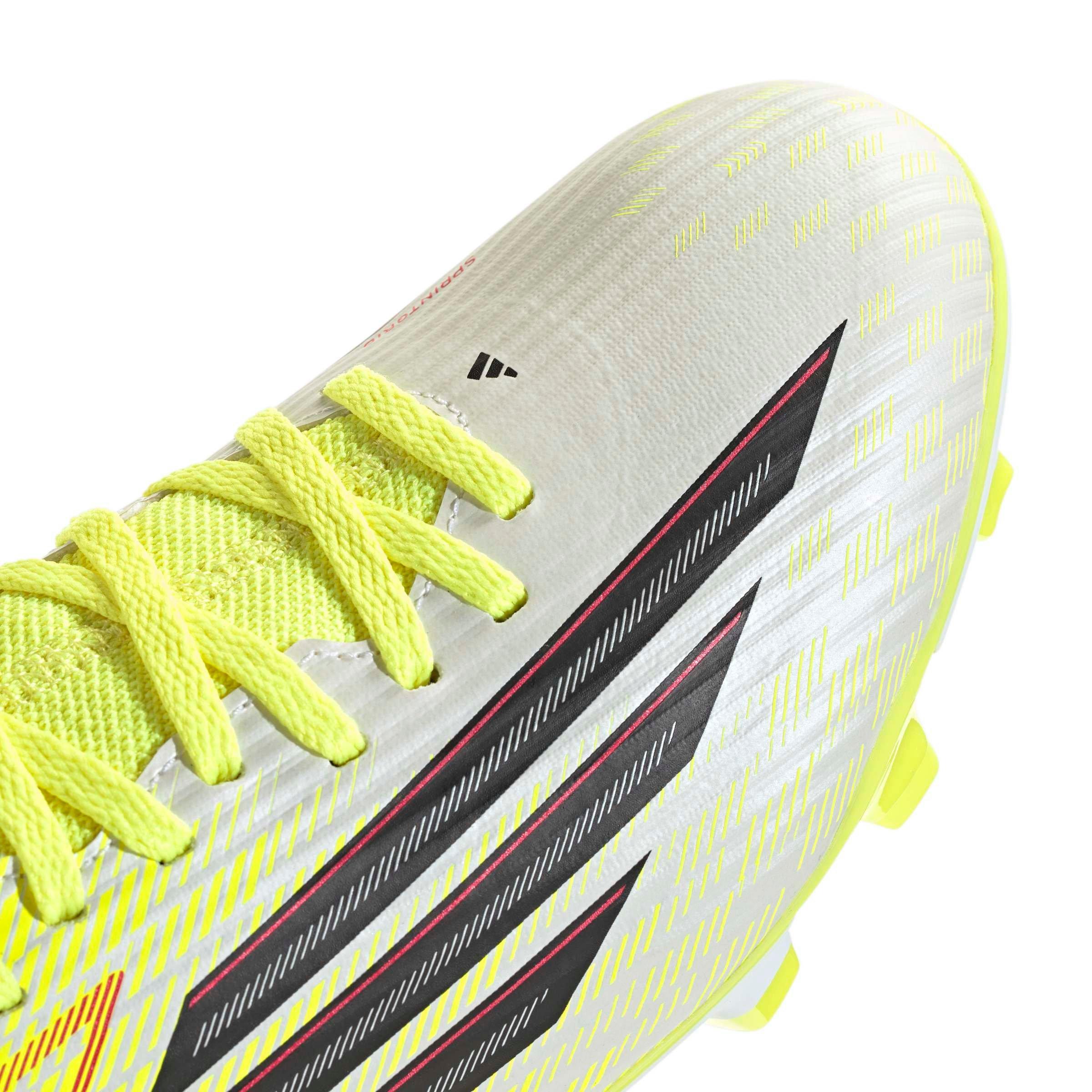 adidas F50 Club Mid Cut MG "Team Solar Yellow 2/Core Black/Lucid Red" Men's Soccer Cleat - YELLOW/BLACK/RED Thumbnail View 6