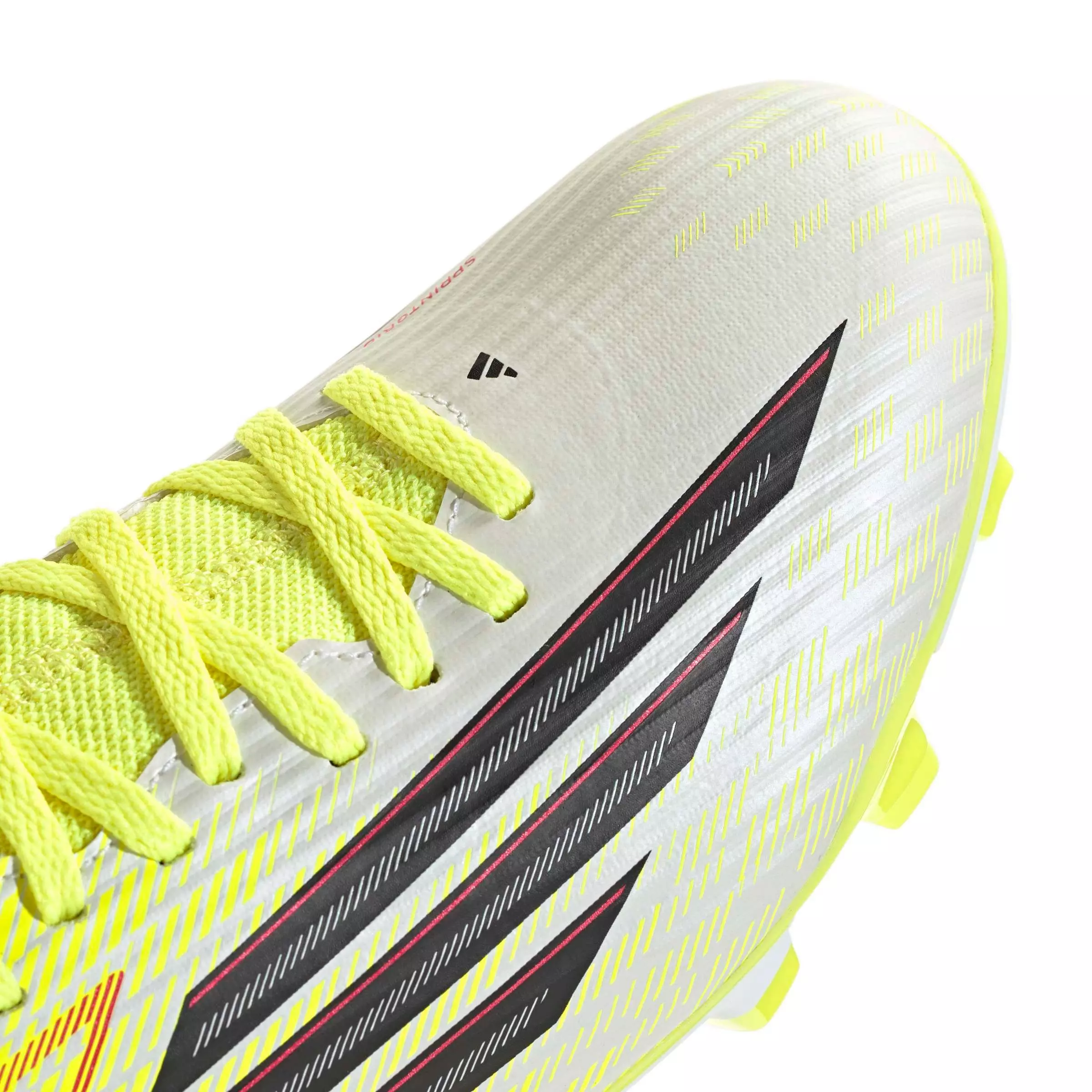 adidas F50 Club Mid Cut MG "Team Solar Yellow 2/Core Black/Lucid Red" Men's Soccer Cleat - YELLOW/BLACK/RED