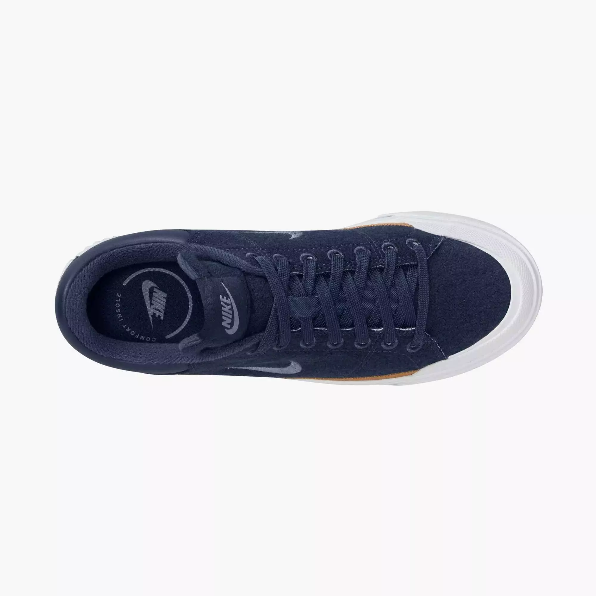 Nike Court Legacy Lift "Midnight Navy/Ashen Slate/Flax/White" Women's Shoe - NAVY/SLATE/FLAX/WHITE