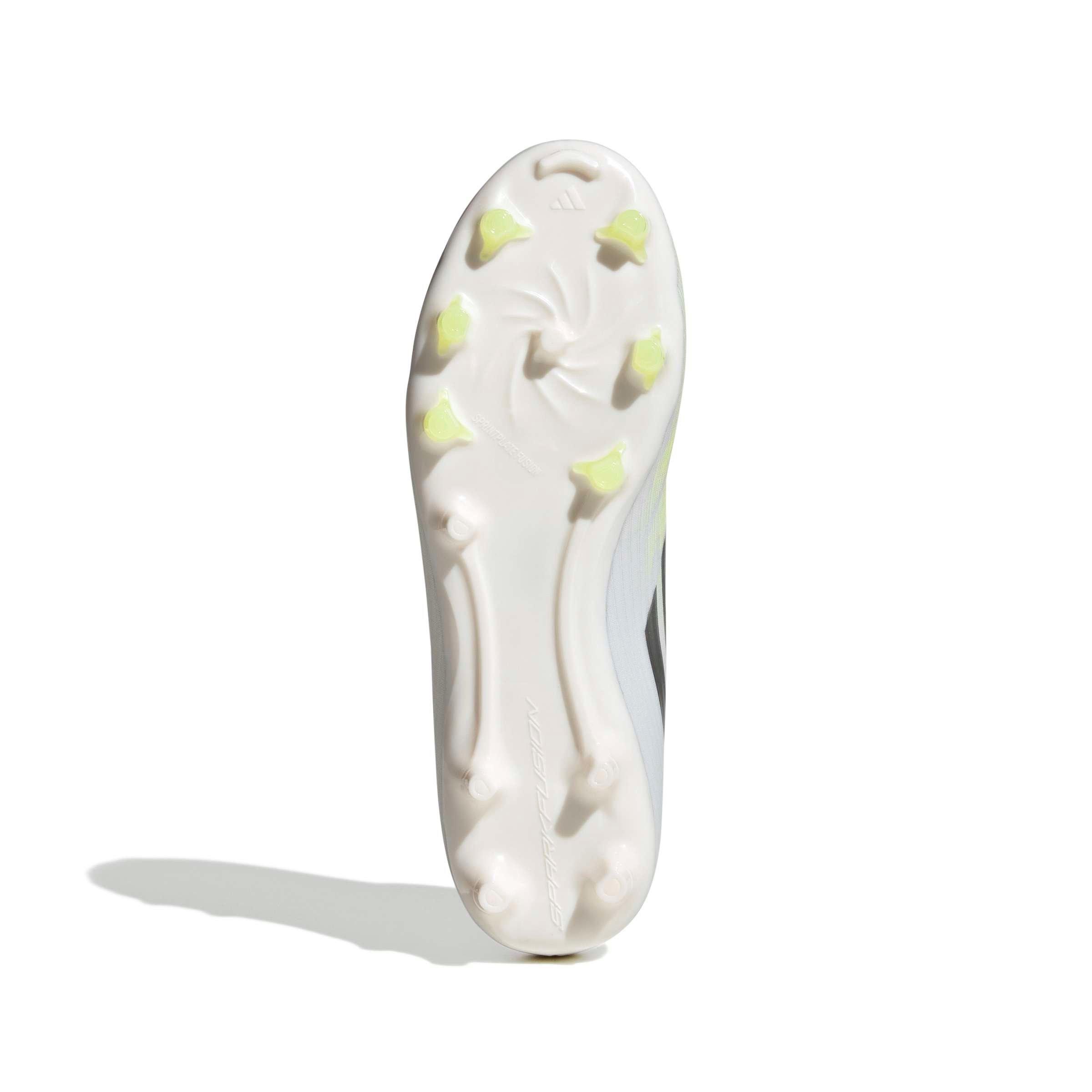 adidas F50 Sparkfusion Club Mid Cut MG "Ftwr White/Iron Metallic/Hi-Res Yellow" Women's Soccer Cleat - WHITE/IRON/YELLOW Thumbnail View 6