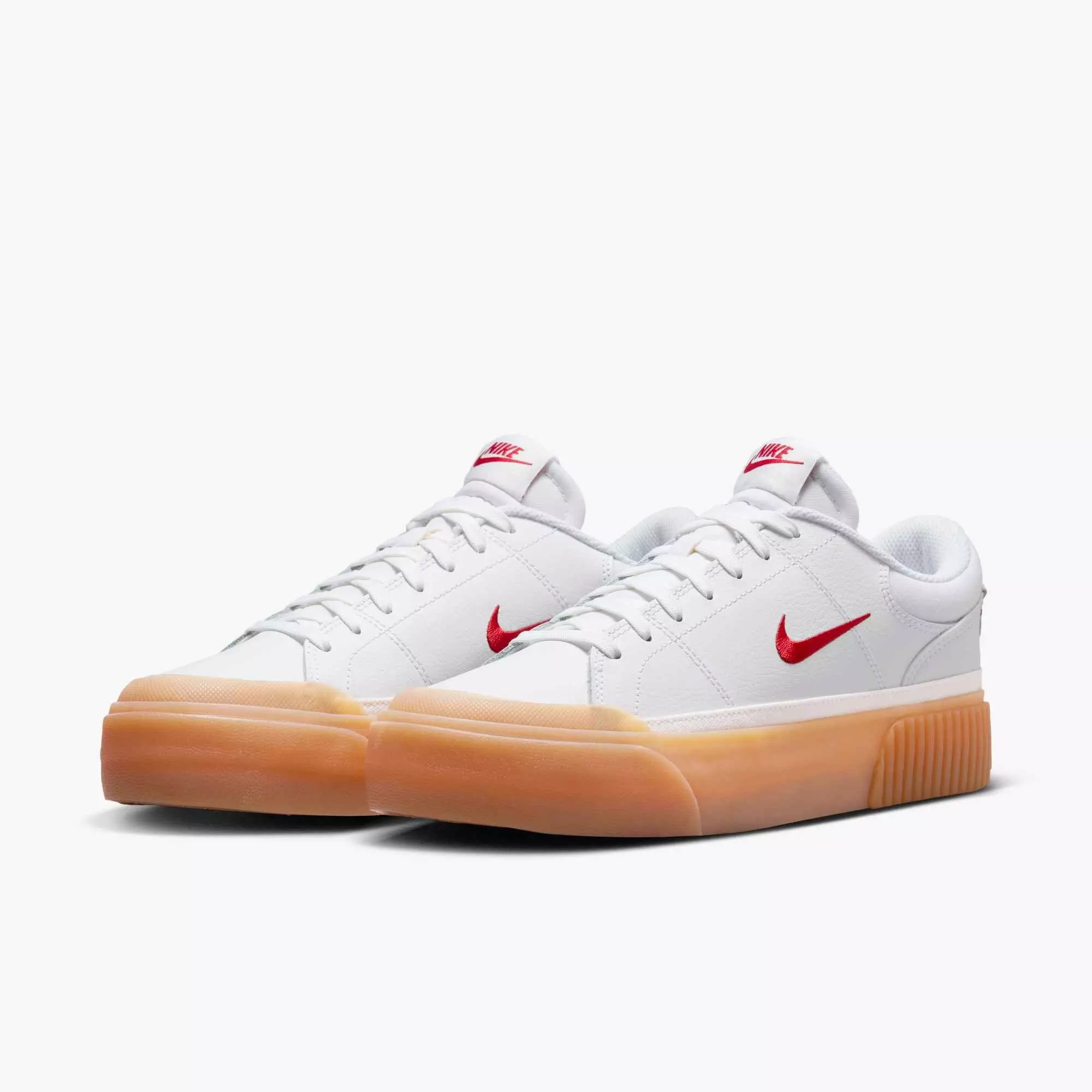 Nike Court Legacy Lift "White/Gum Yellow/Sail/University Red" Women's Shoe - WHITE/GUM/SAIL/RED