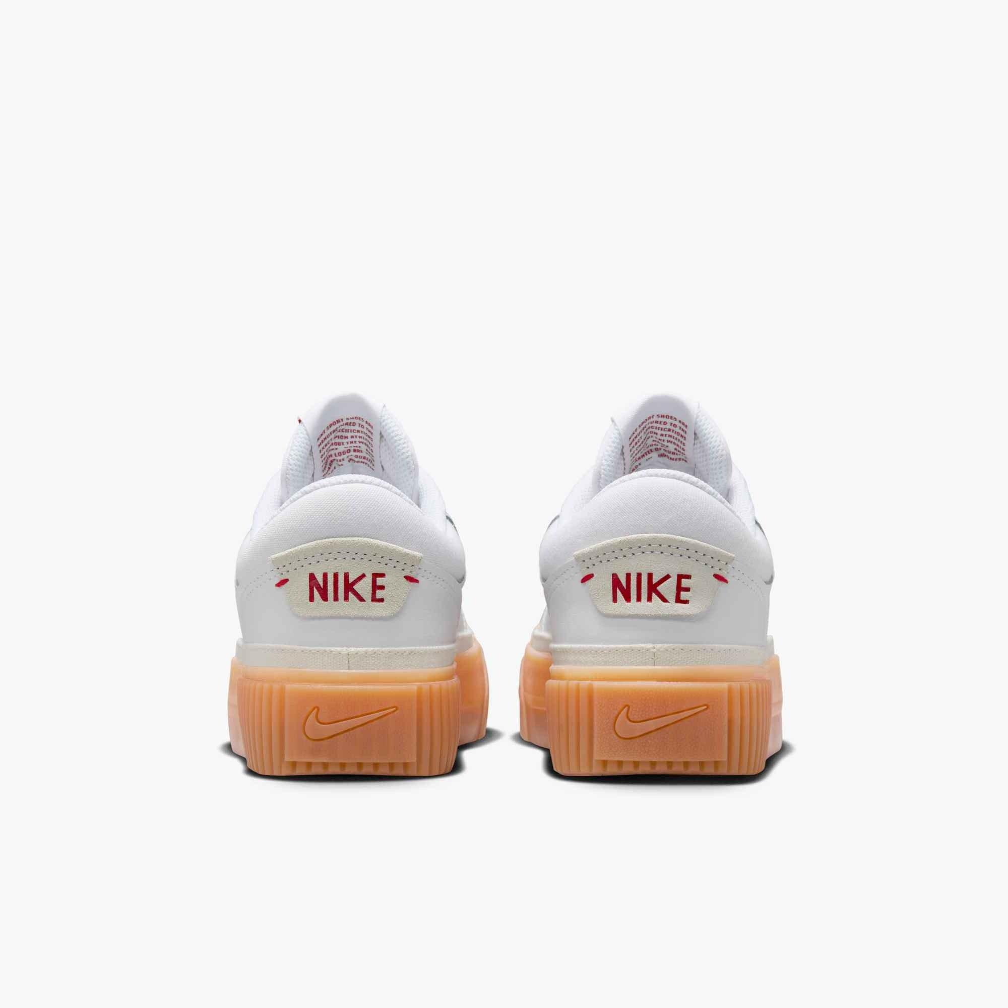 Nike Court Legacy Lift "White/Gum Yellow/Sail/University Red" Women's Shoe - WHITE/GUM/SAIL/RED Thumbnail View 5