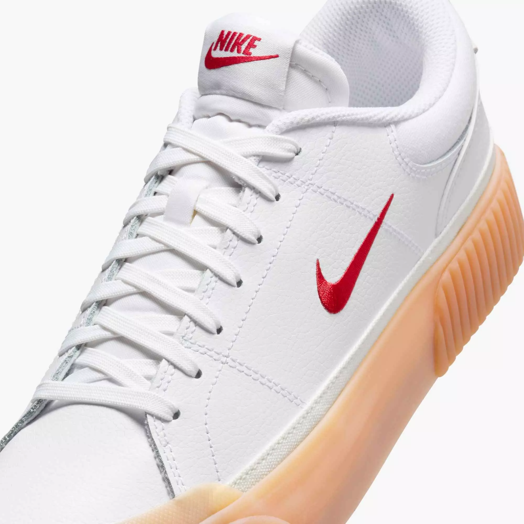 Nike Court Legacy Lift "White/Gum Yellow/Sail/University Red" Women's Shoe - WHITE/GUM/SAIL/RED