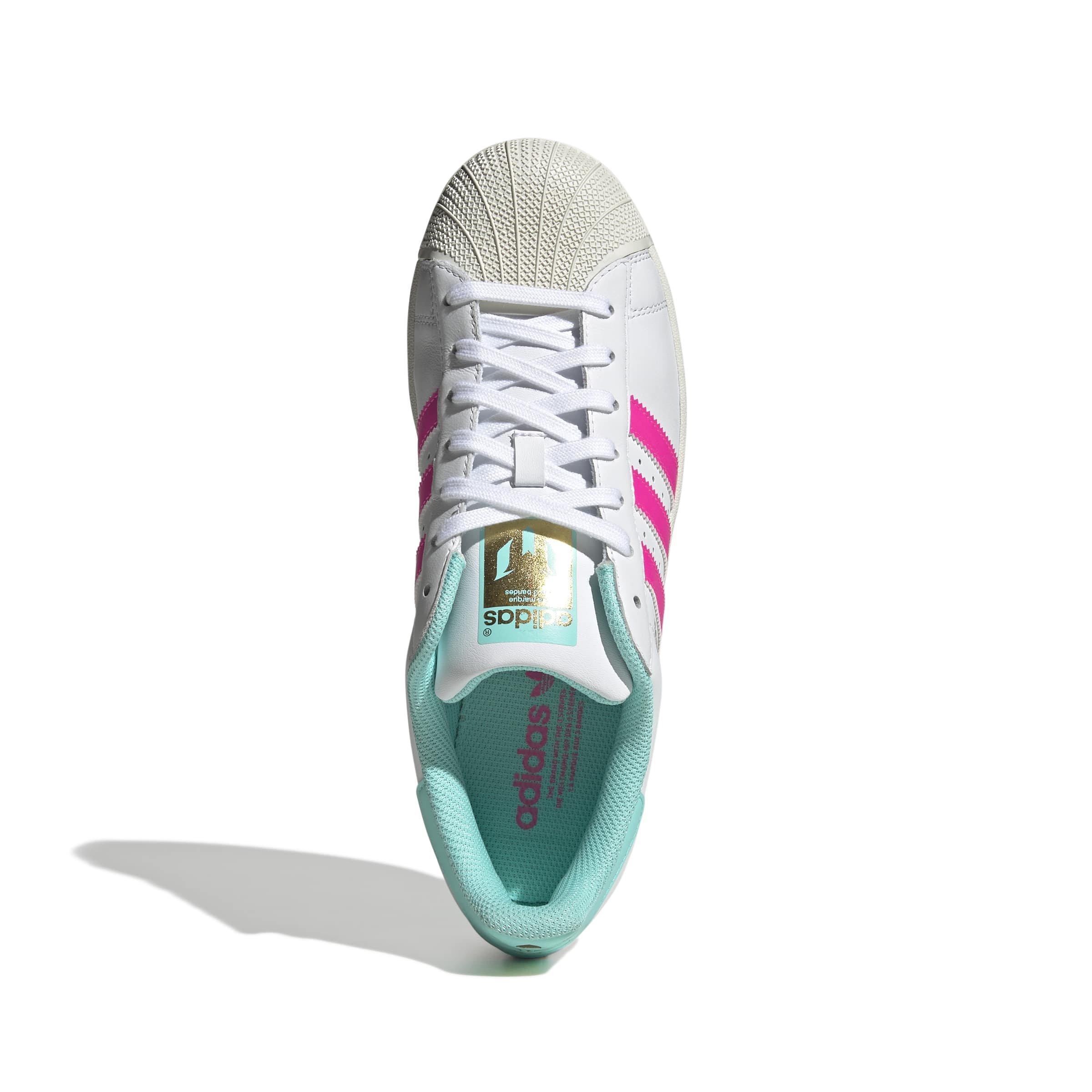 adidas Superstar Messi "Ftwr White/Lucid Pink/Flash Aqua" Men's Soccer Shoe - WHITE/PINK/AQUA Thumbnail View 5