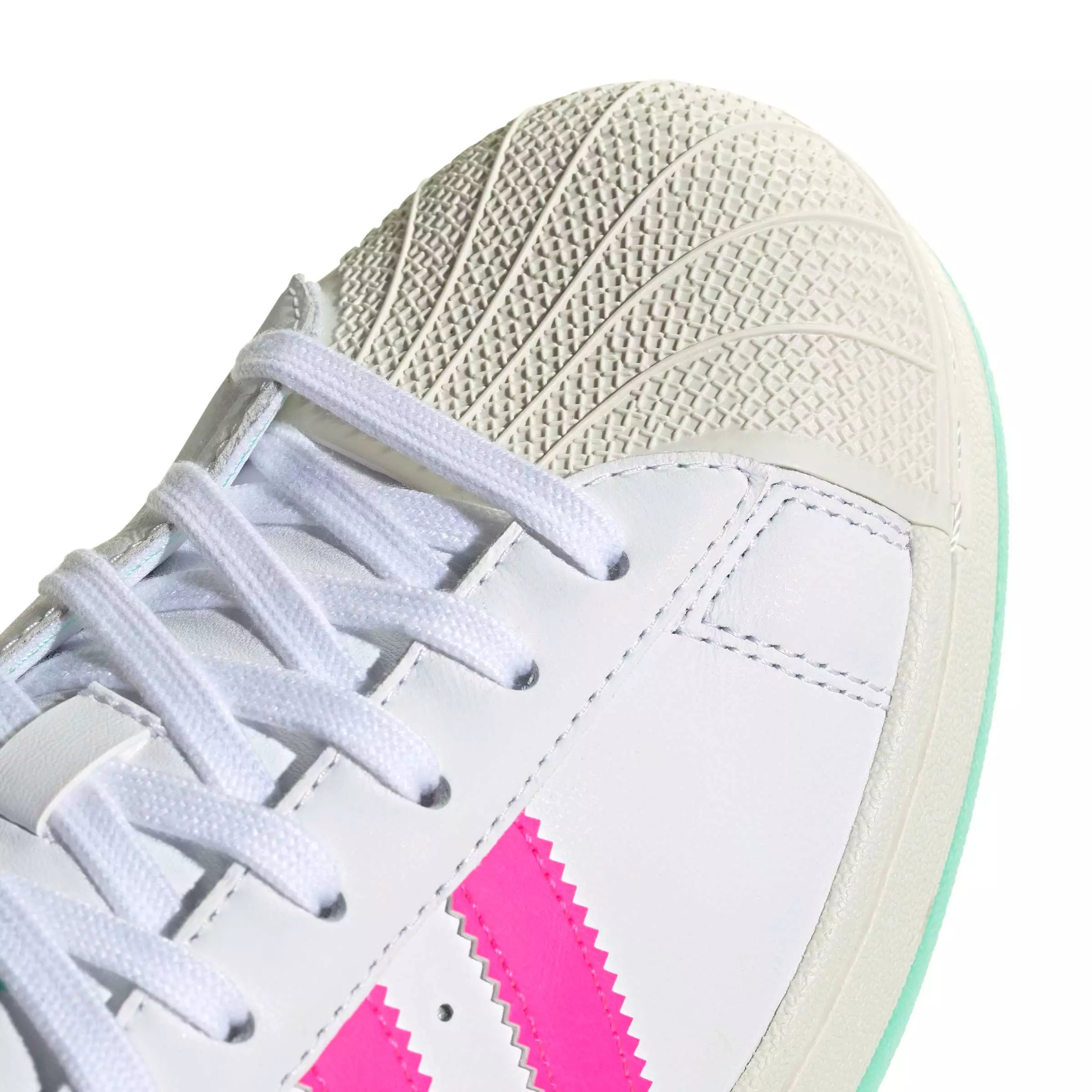 adidas Superstar Messi "Ftwr White/Lucid Pink/Flash Aqua" Men's Soccer Shoe - WHITE/PINK/AQUA