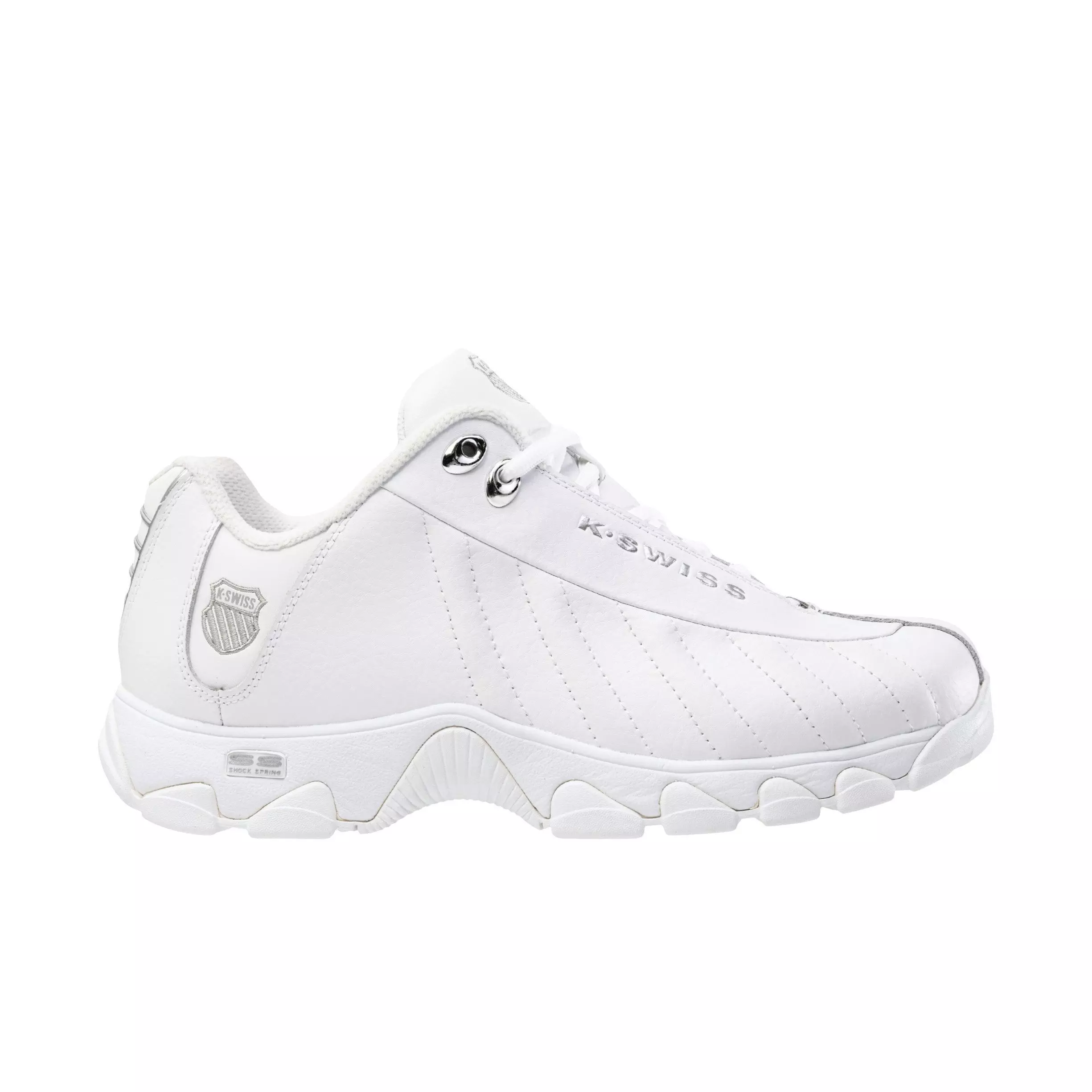 K-Swiss ST329 CMF "White/Silver" Men's Shoe - WHITE/SILVER