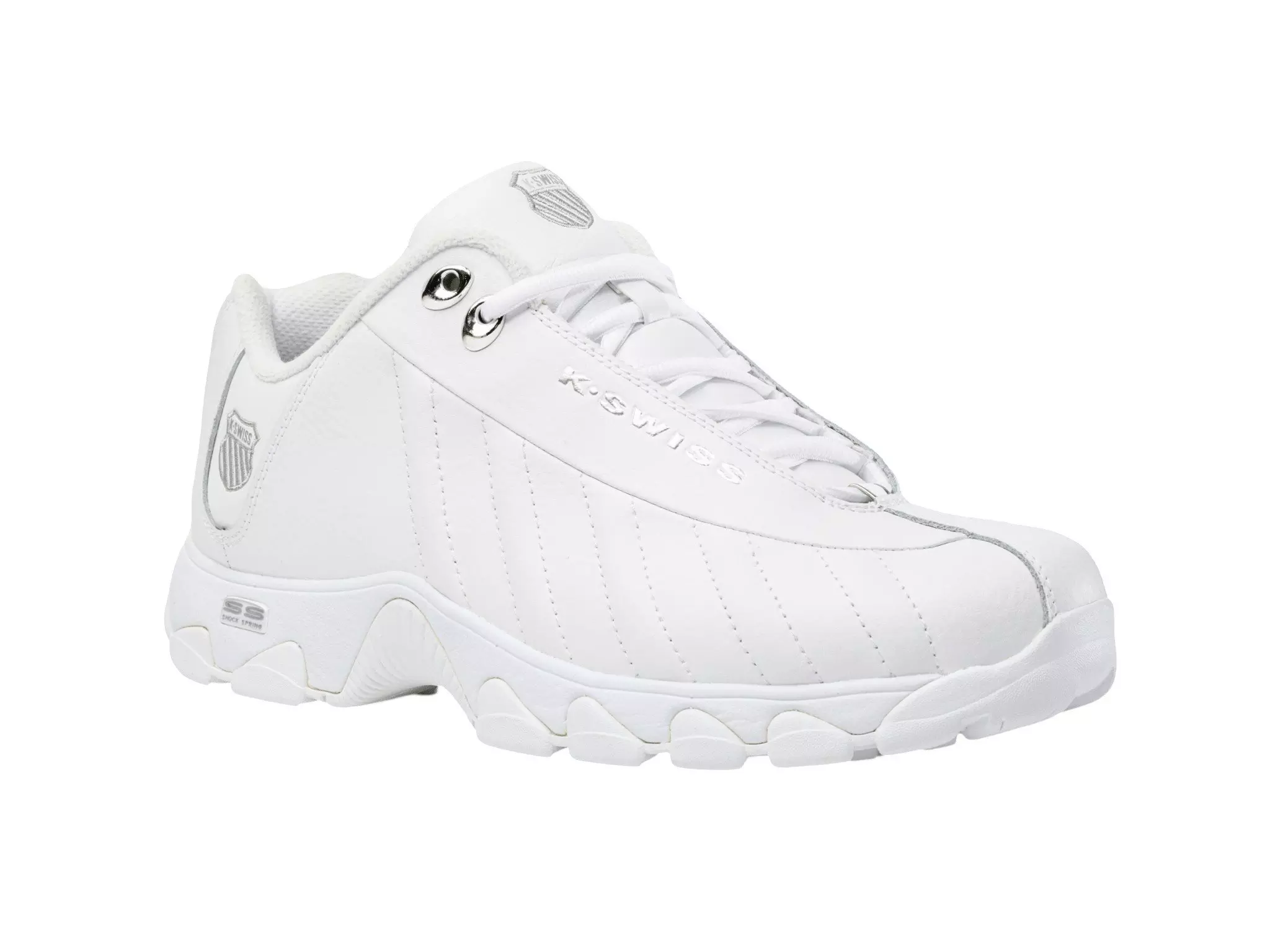 K-Swiss ST329 CMF "White/Silver" Men's Shoe - WHITE/SILVER