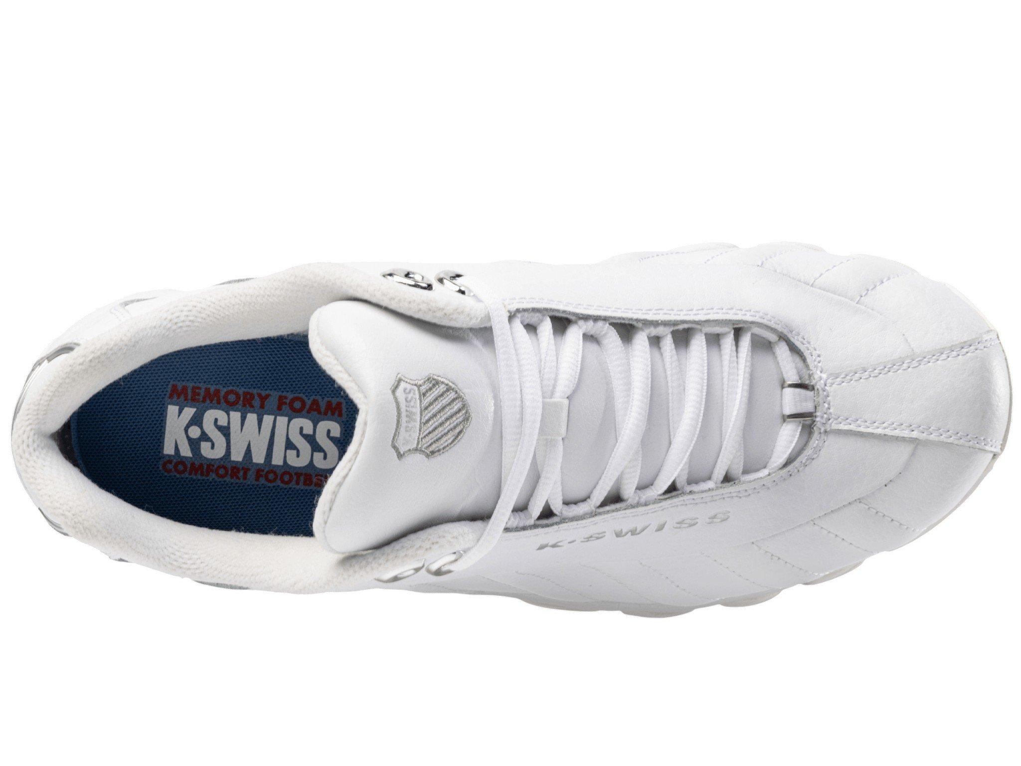 K-Swiss ST329 CMF "White/Silver" Men's Shoe - WHITE/SILVER