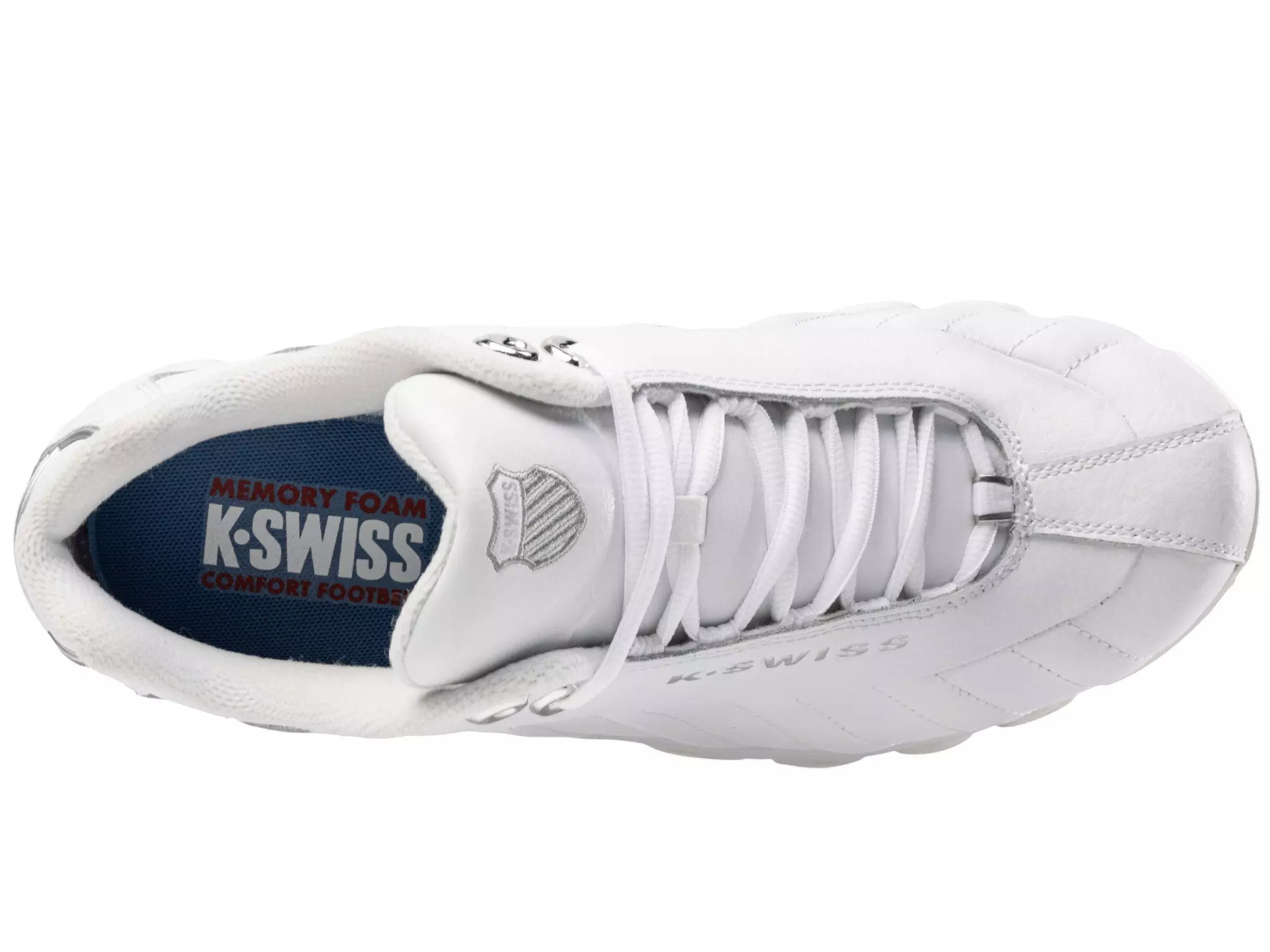 K-Swiss ST329 CMF "White/Silver" Men's Shoe - WHITE/SILVER