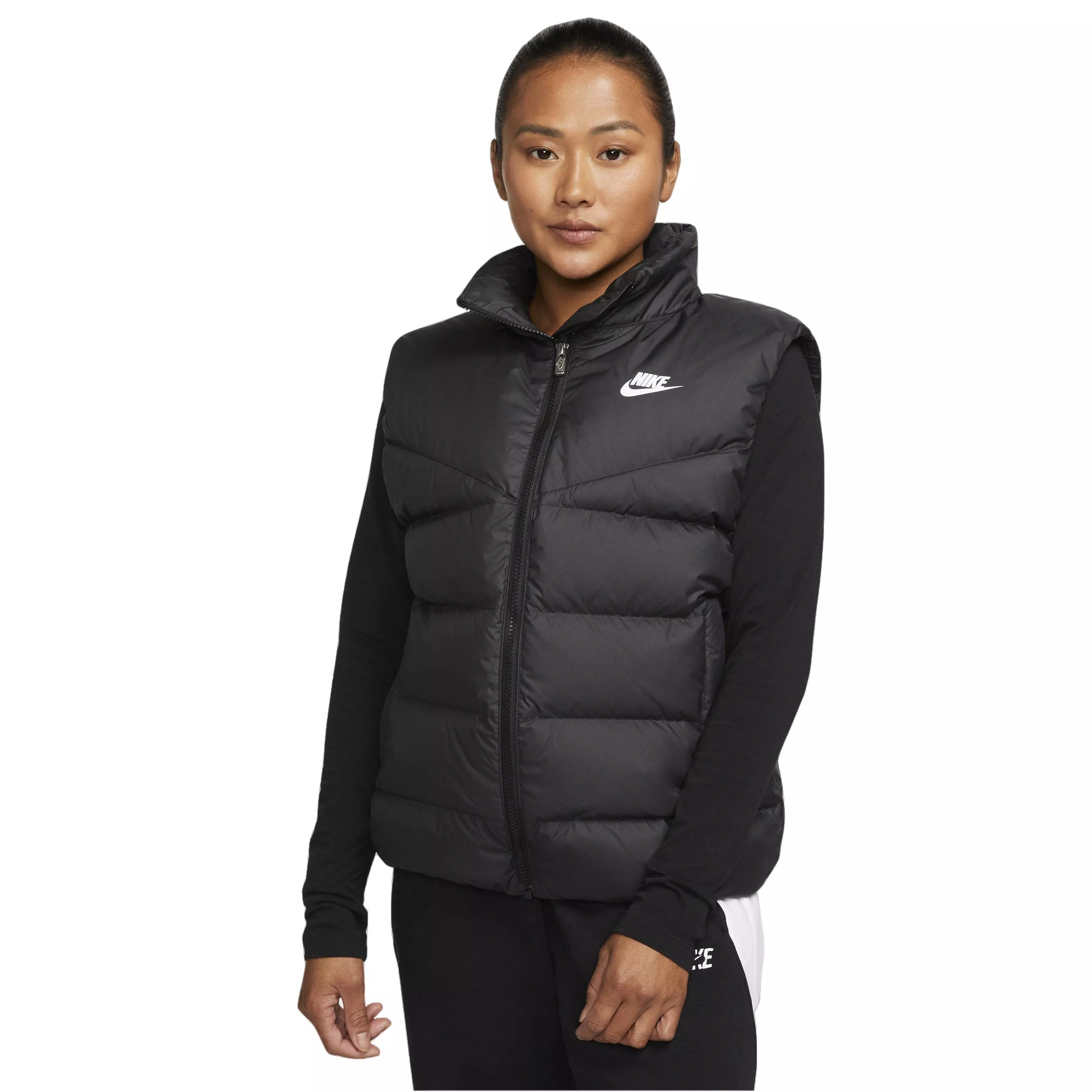Nike Women's Sportswear Therma-FIT Windrunner Down Vest - BLACK