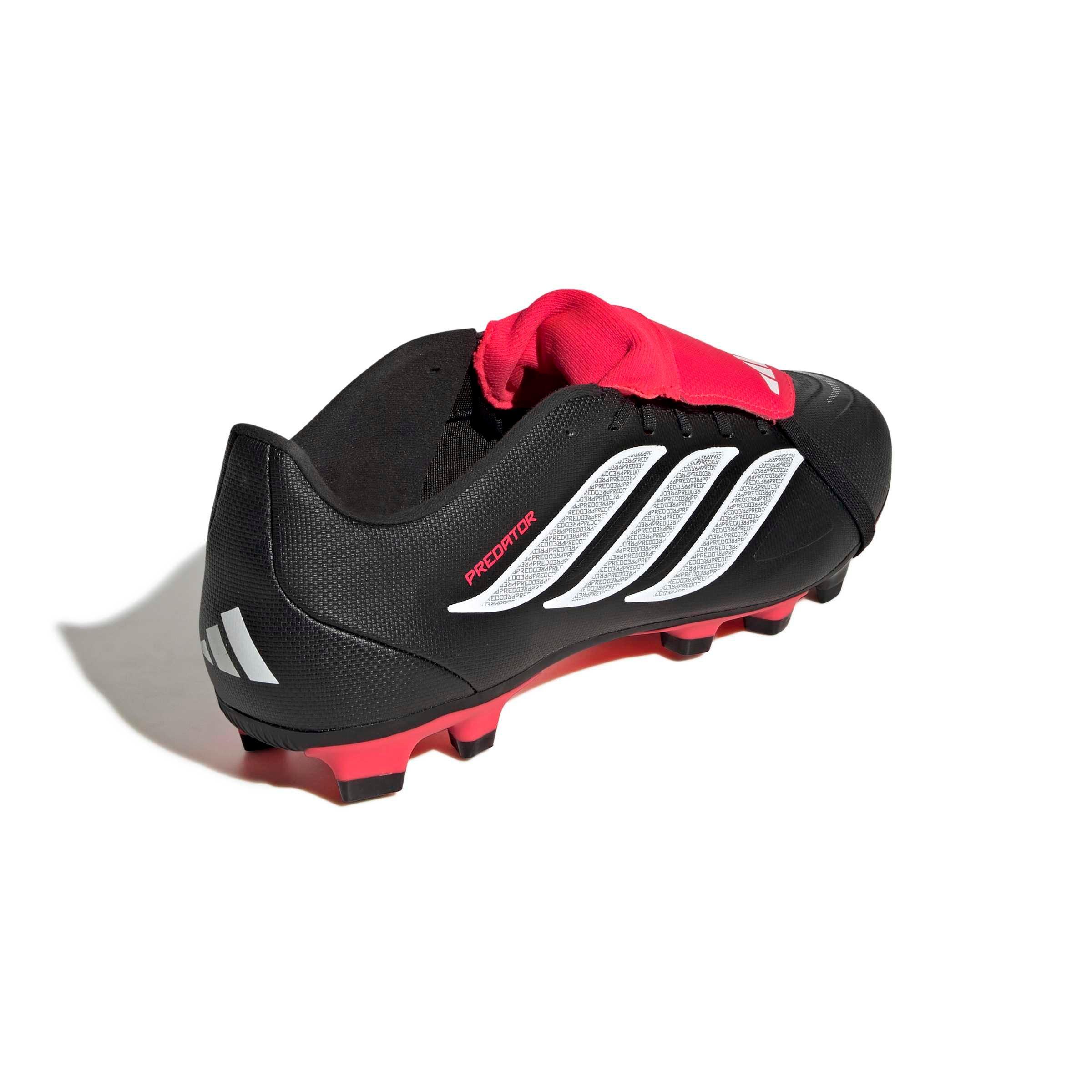 adidas Predator Club Fold-Over Tongue MG "Core Black/Ftwr White/Lucid Red" Men's Soccer Cleat - BLACK/WHITE/RED Thumbnail View 4