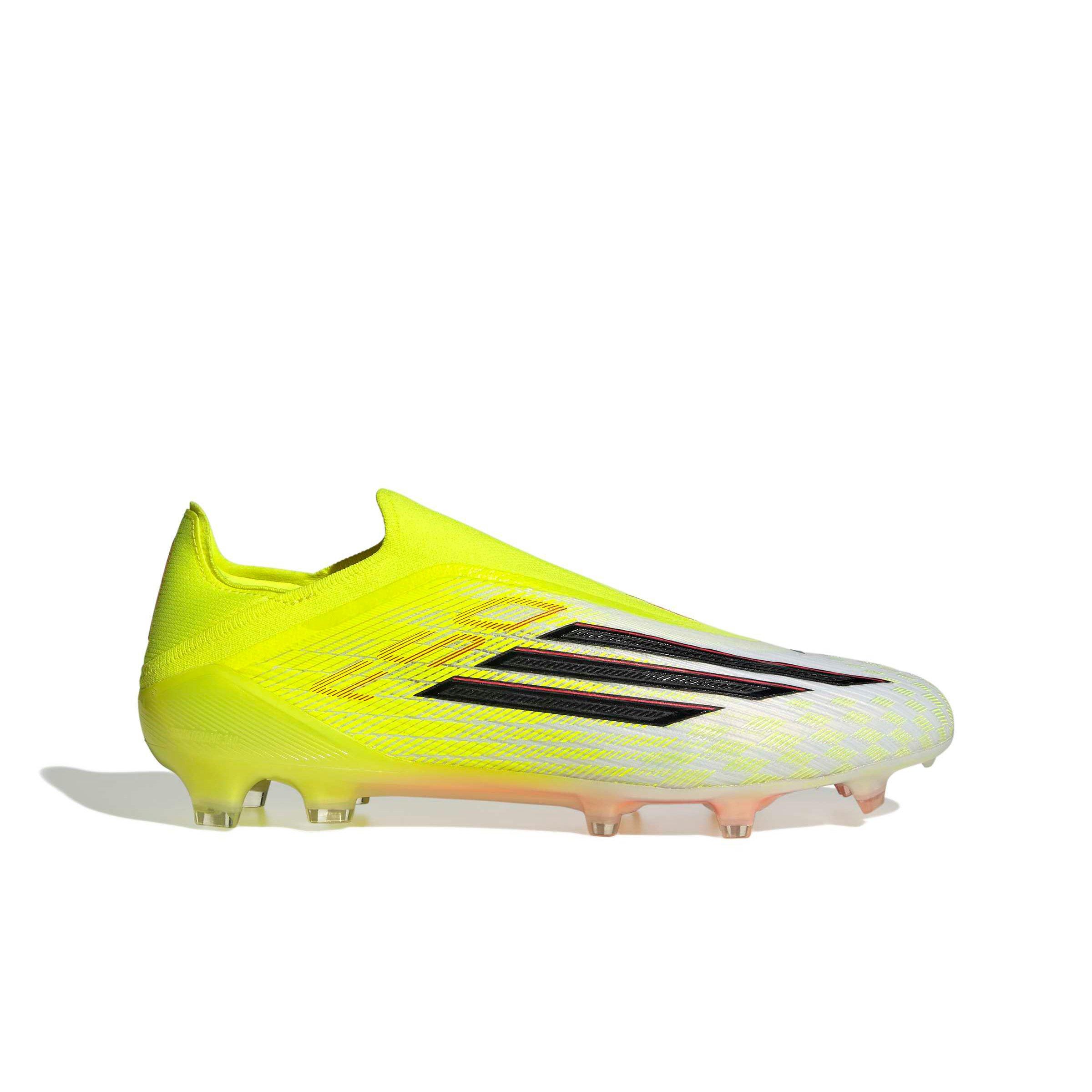 adidas F50 Elite Laceless FG "Team Solar Yellow 2/Core Black/Lucid Red" Men's Soccer Cleat - YELLOW/BLACK/RED Thumbnail View 1