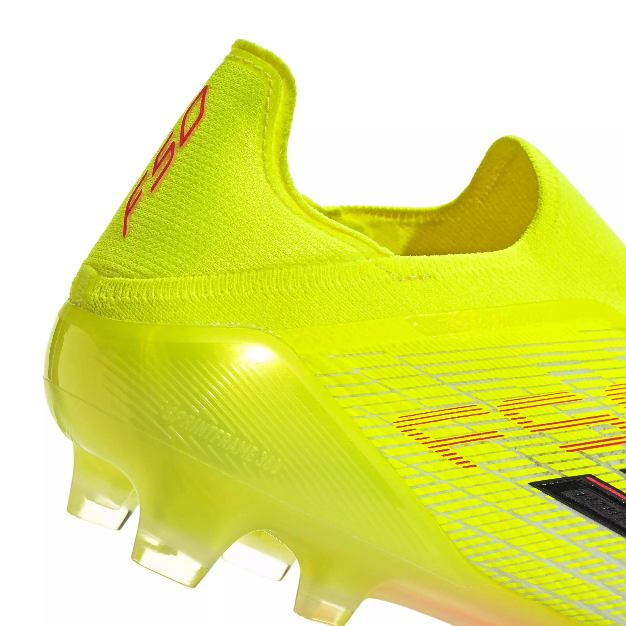 adidas F50 Elite Laceless FG "Team Solar Yellow 2/Core Black/Lucid Red" Men's Soccer Cleat - YELLOW/BLACK/RED