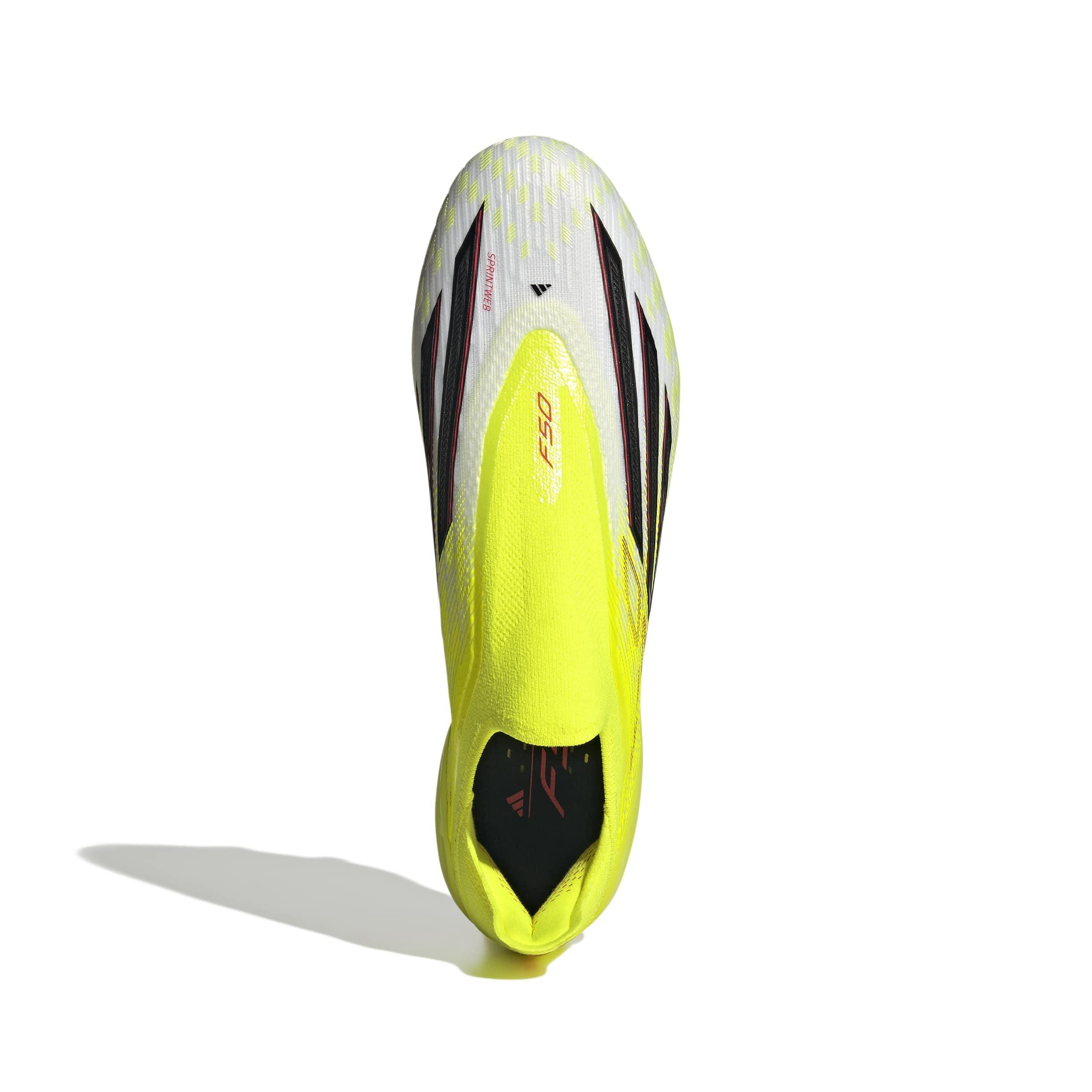adidas F50 Elite Laceless FG "Team Solar Yellow 2/Core Black/Lucid Red" Men's Soccer Cleat - YELLOW/BLACK/RED Thumbnail View 7