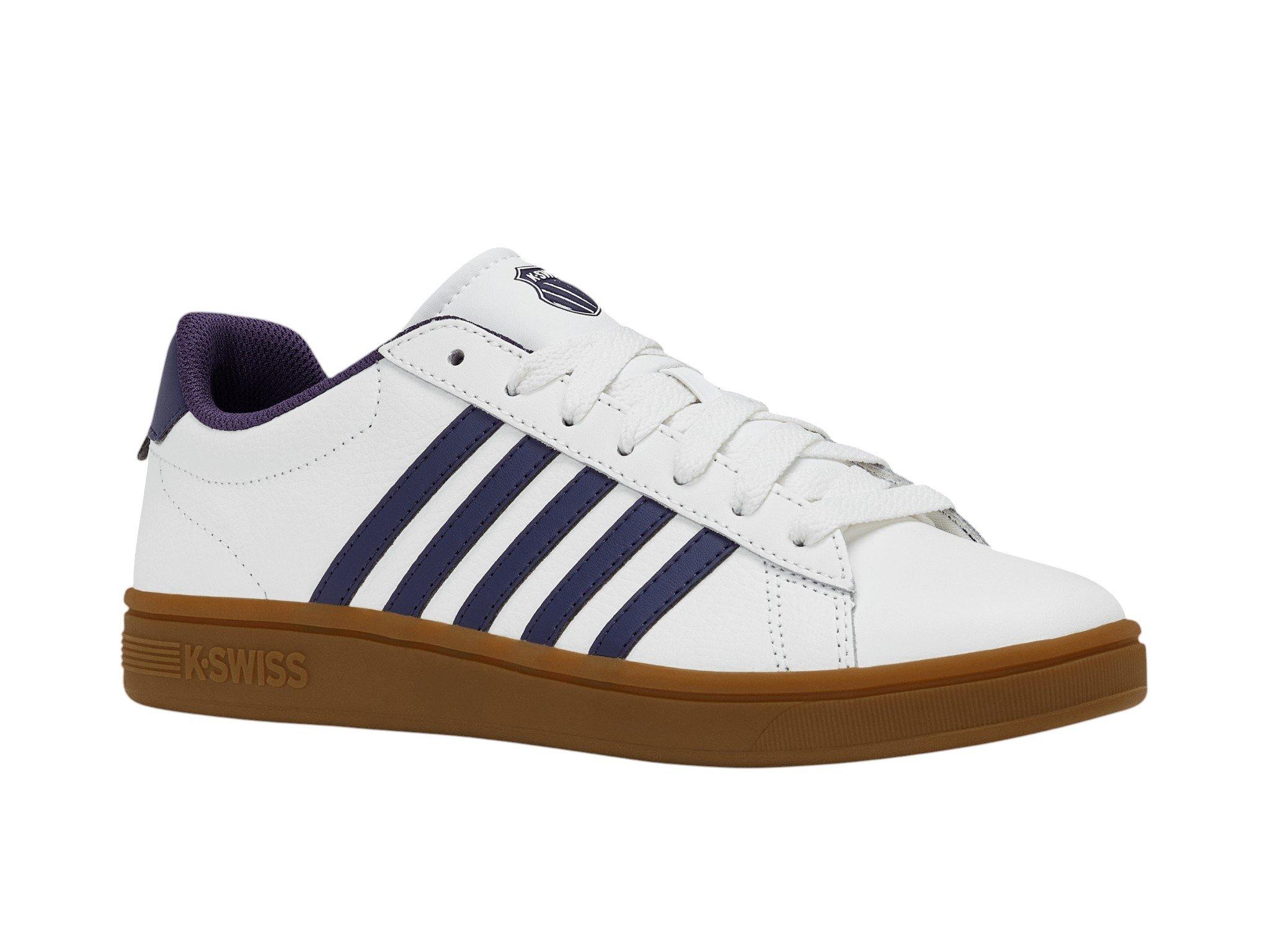 K-Swiss Court Tiebreak II "Bright White/Naval Academy/Gum" Men's Shoe - WHITE/NAVY/GUM