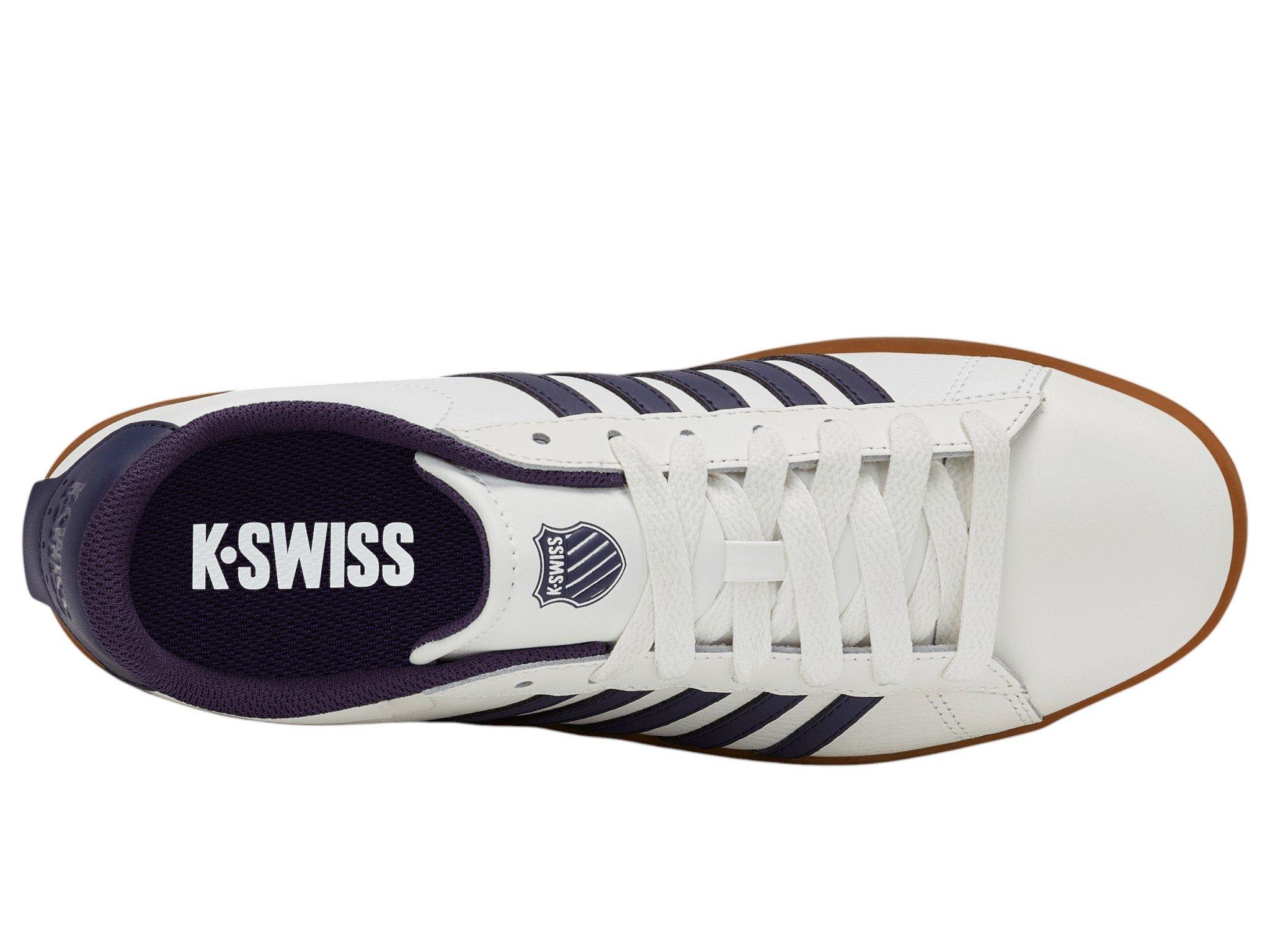 K-Swiss Court Tiebreak II "Bright White/Naval Academy/Gum" Men's Shoe - WHITE/NAVY/GUM