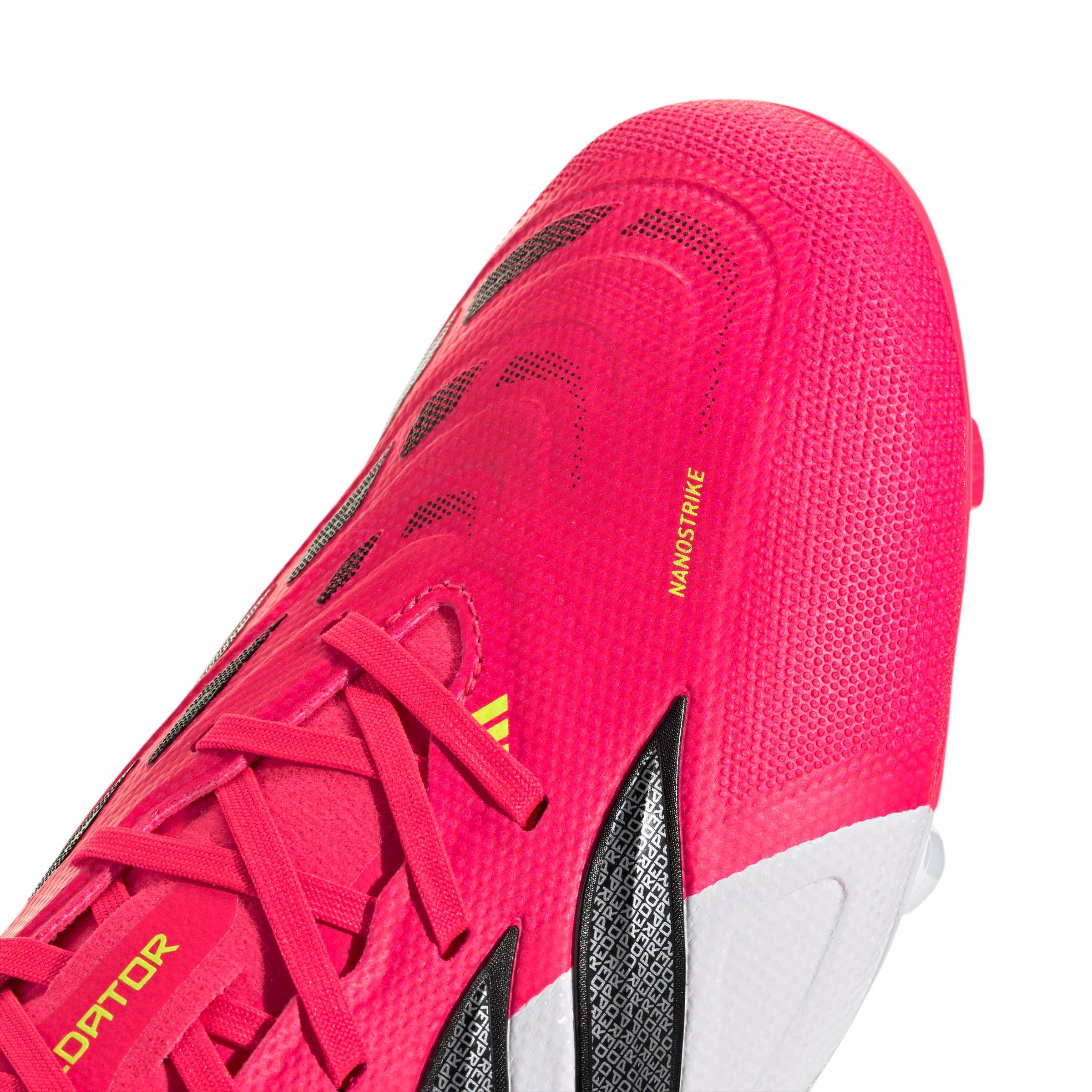 adidas Predator League FG "Lucid Red/Core Black/Ftwr White" Men's Soccer Cleat - RED/BLACK/WHITE Thumbnail View 5