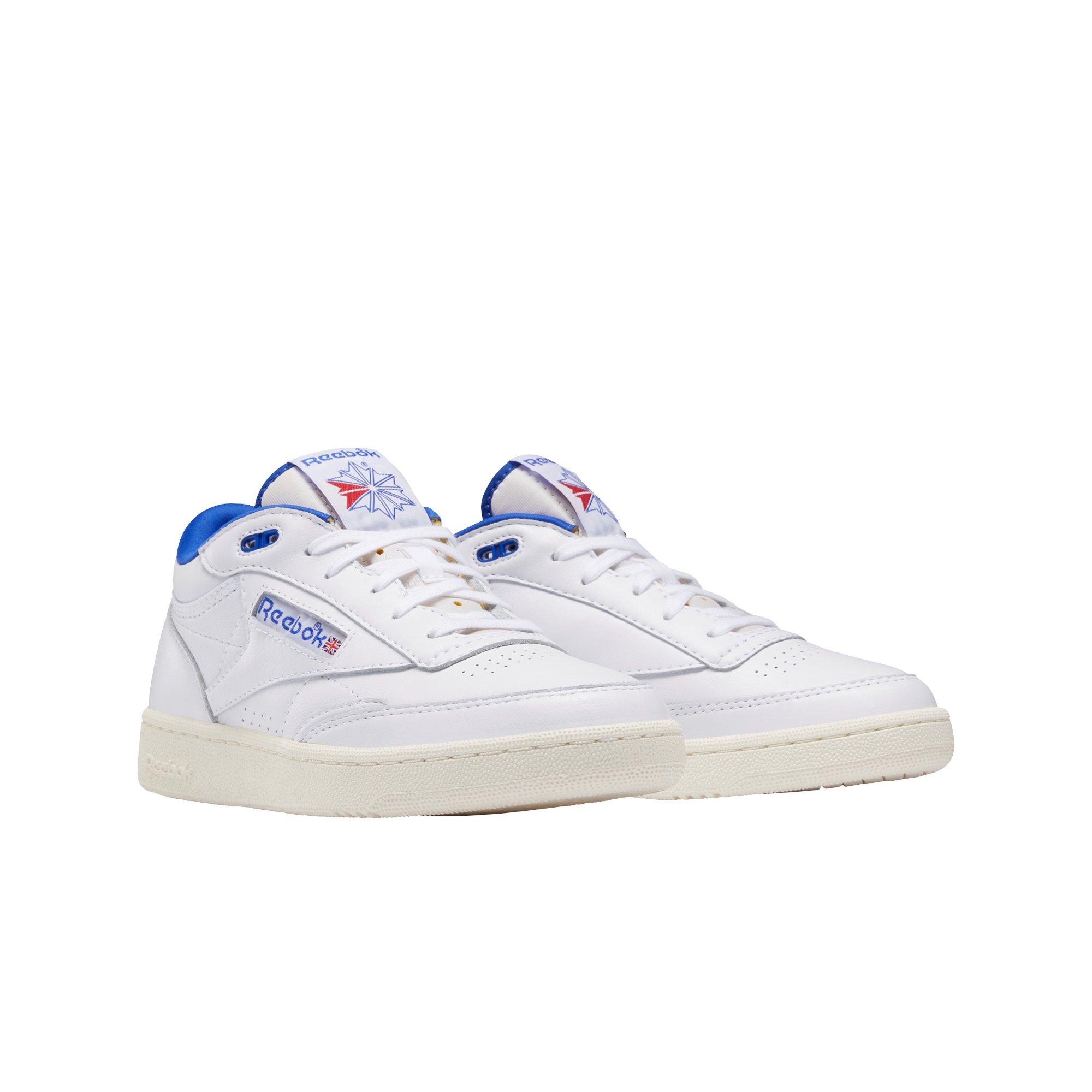 Reebok Club C Mid II Vintage "Ftwr White/Bright Cobalt/Classic White" Men's Shoe - WHITE/ROYAL Thumbnail View 5