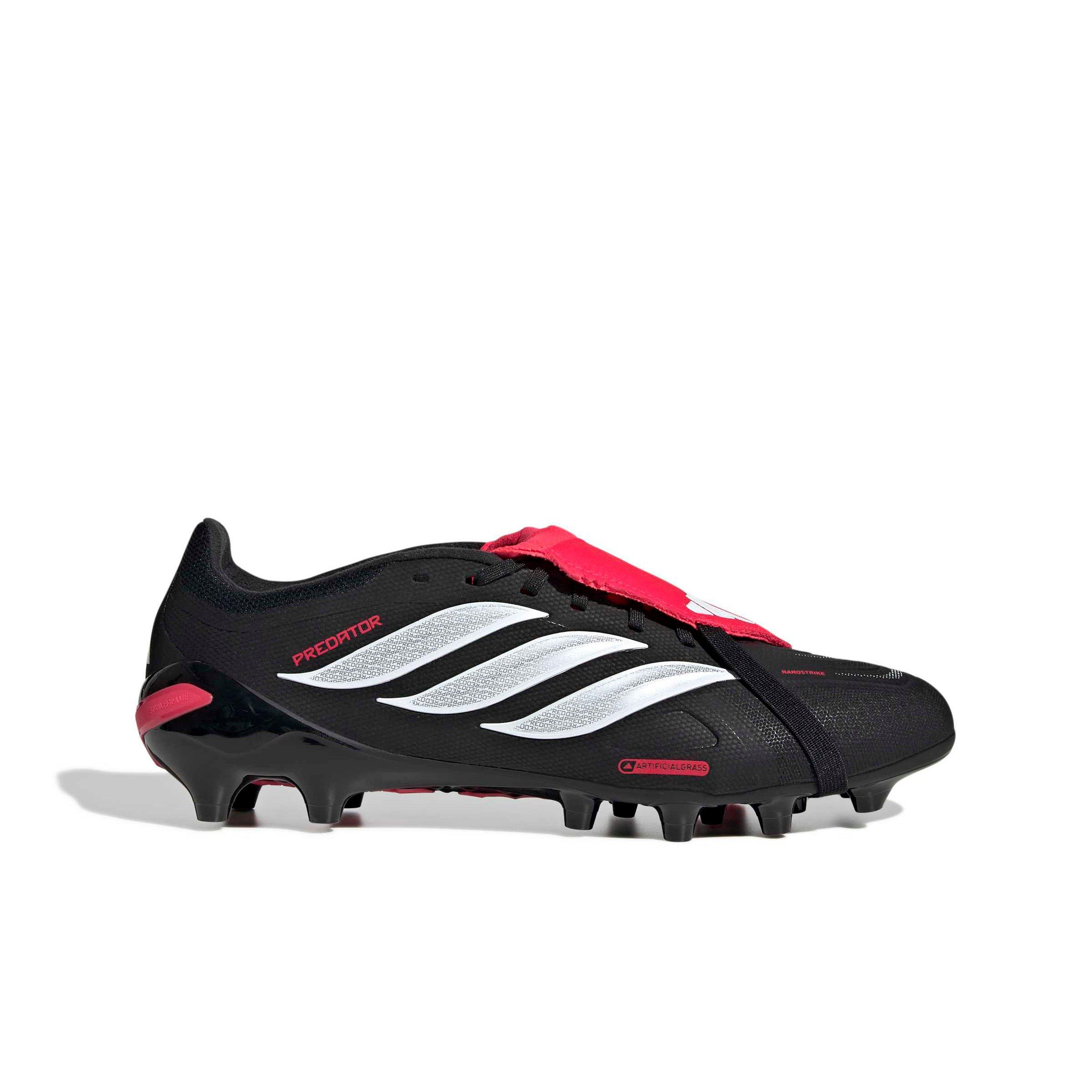 adidas Predator League Fold-Over Tongue AG "Core Black/Ftwr White/Lucid Red" Men's Soccer Cleat - BLACK/WHITE/RED Thumbnail View 1