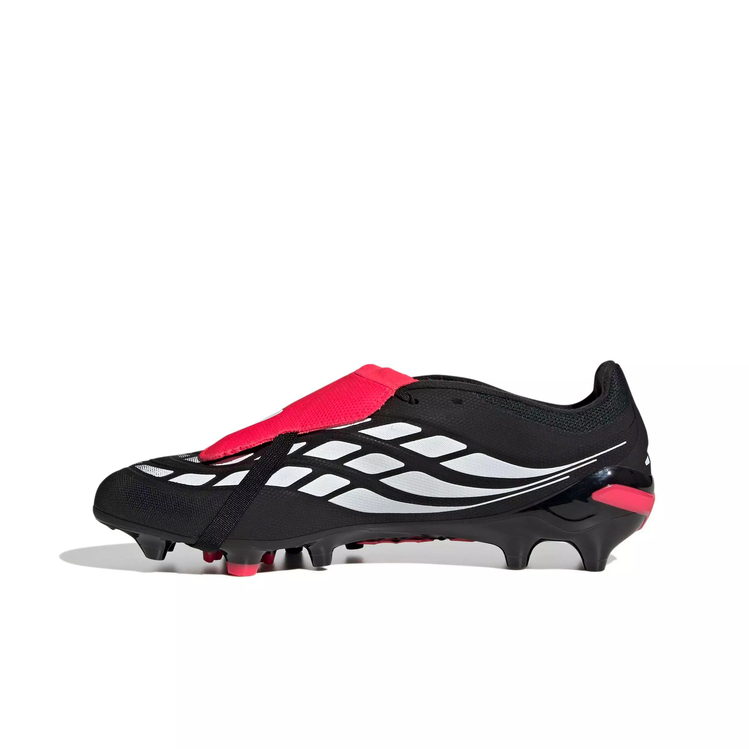 adidas Predator League Fold-Over Tongue AG "Core Black/Ftwr White/Lucid Red" Men's Soccer Cleat - BLACK/WHITE/RED