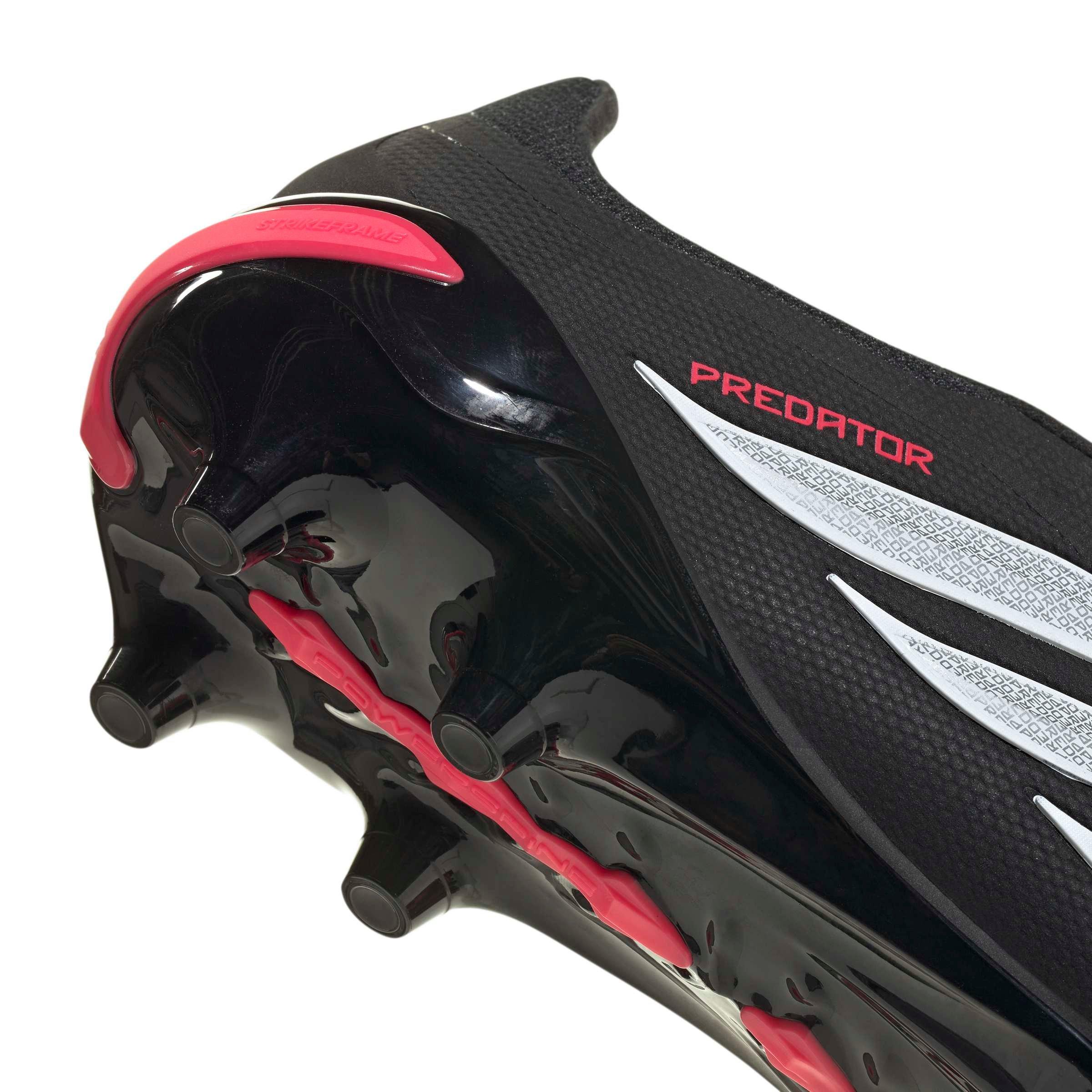 adidas Predator League Fold-Over Tongue AG "Core Black/Ftwr White/Lucid Red" Men's Soccer Cleat - BLACK/WHITE/RED Thumbnail View 6
